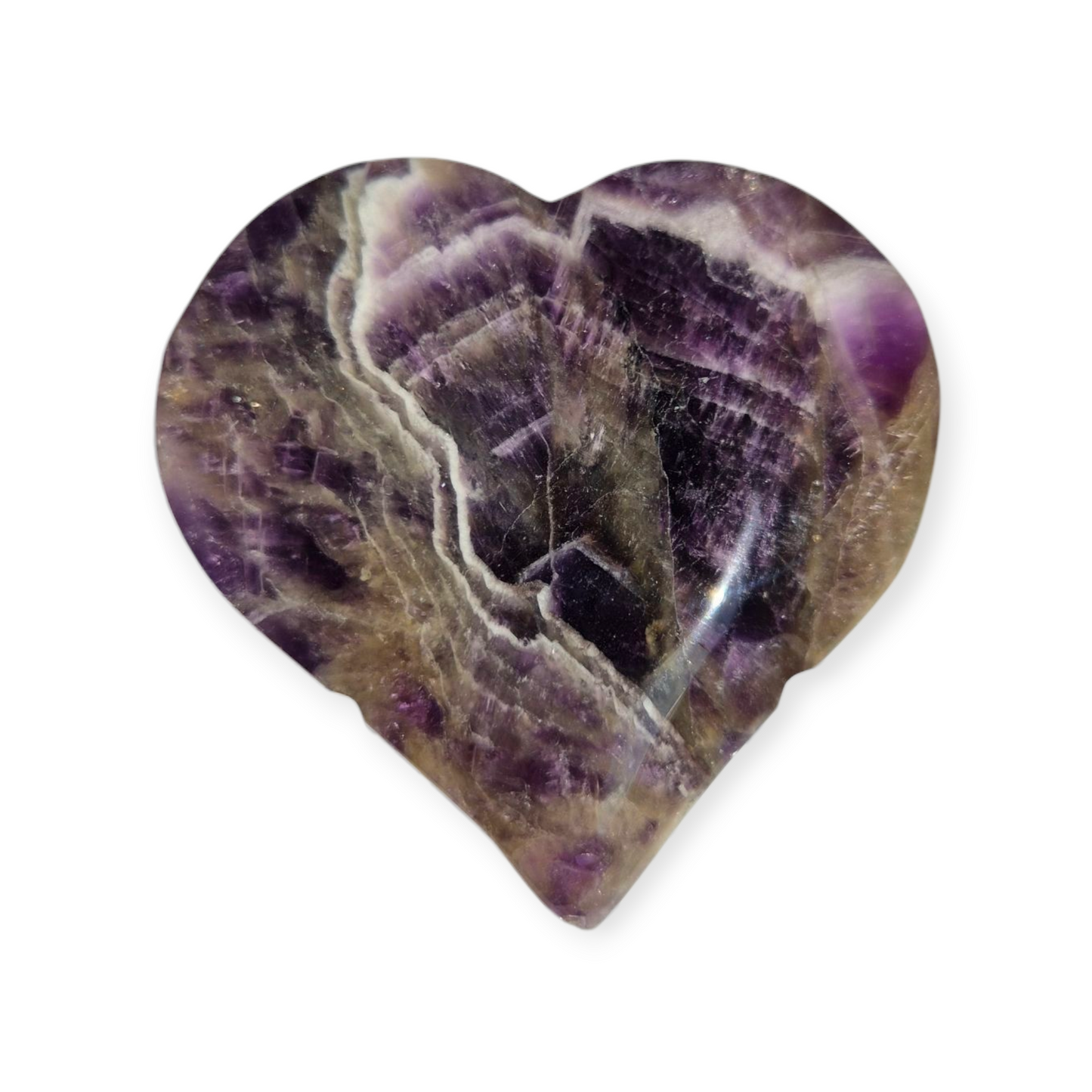 Crystals - Chevron Amethyst (Dream Amethyst) Polished Heart