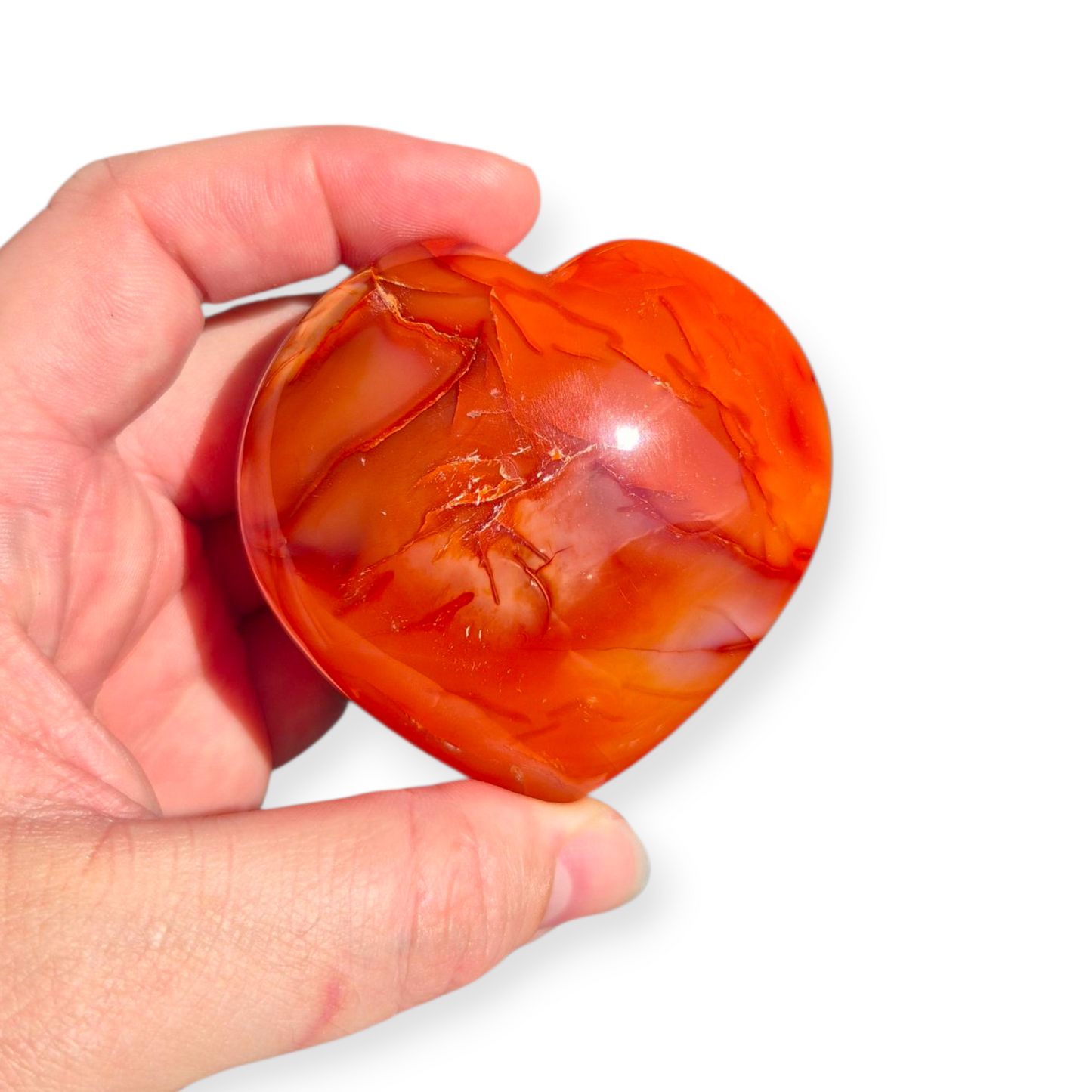 Crystals - Carnelian Polished Heart