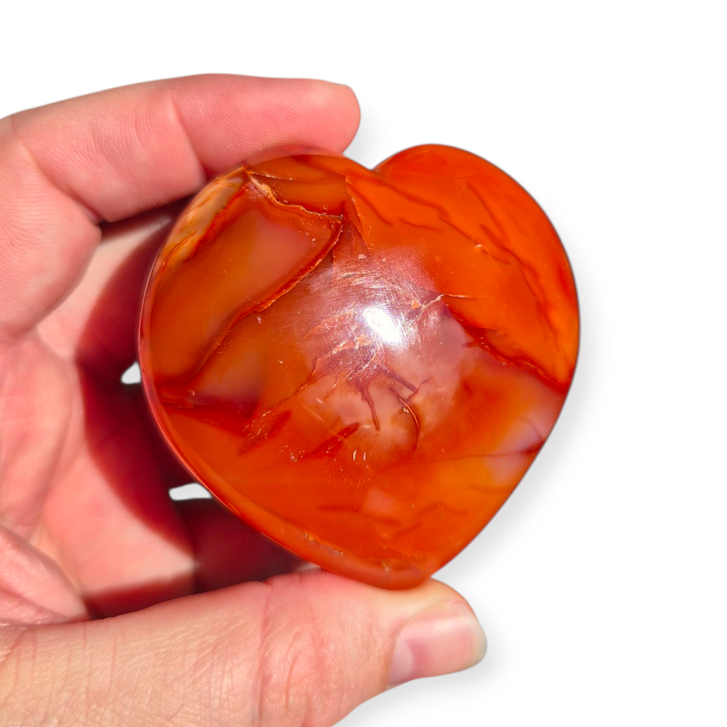 Crystals - Carnelian Polished Heart