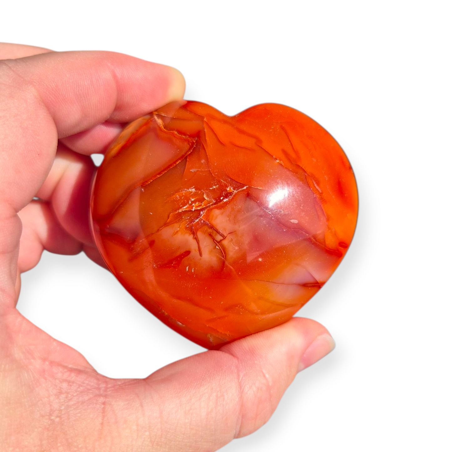 Crystals - Carnelian Polished Heart