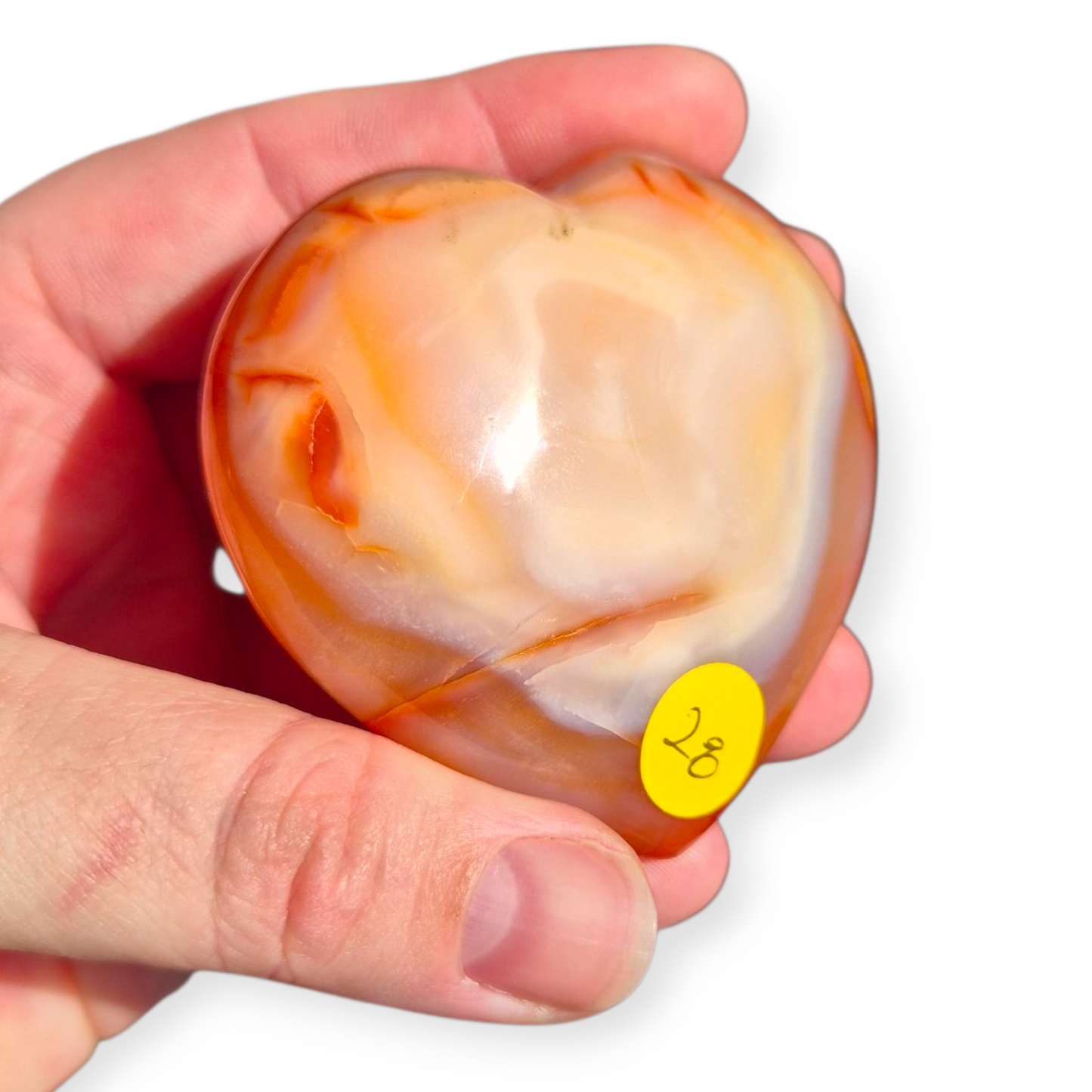 Crystals - Carnelian Polished Heart