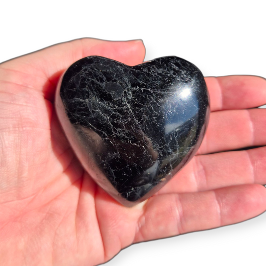 Crystals - Black Tourmaline Polished Heart