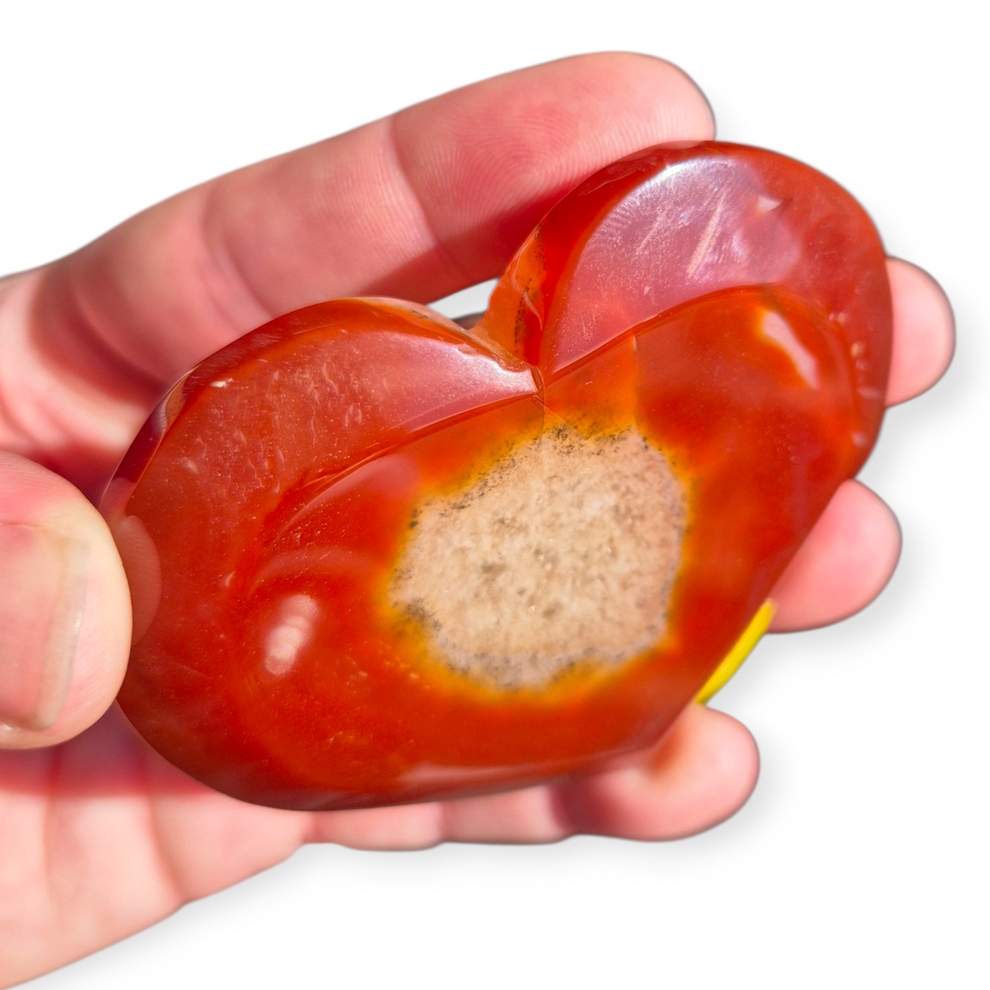 Crystals - Red Agate (with Druzy) Polished Heart