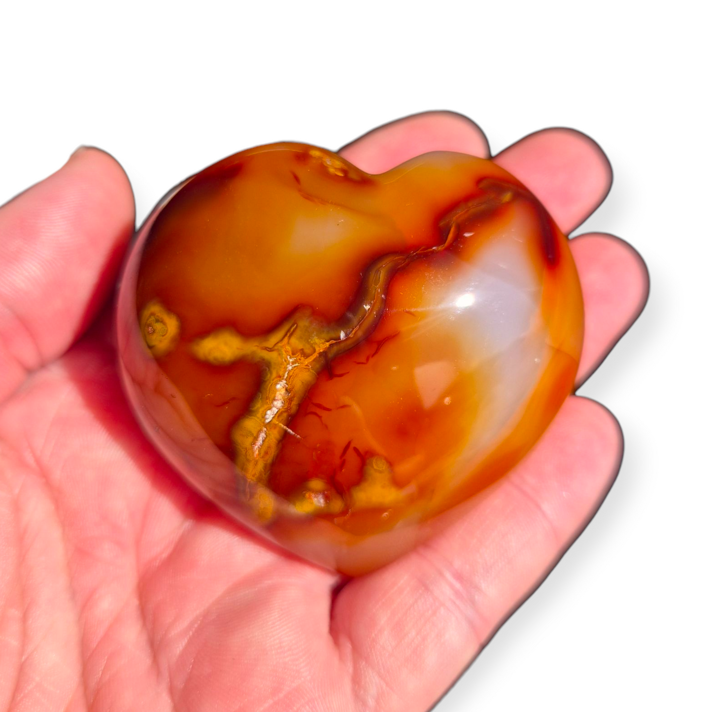 Crystals - Carnelian Polished Heart