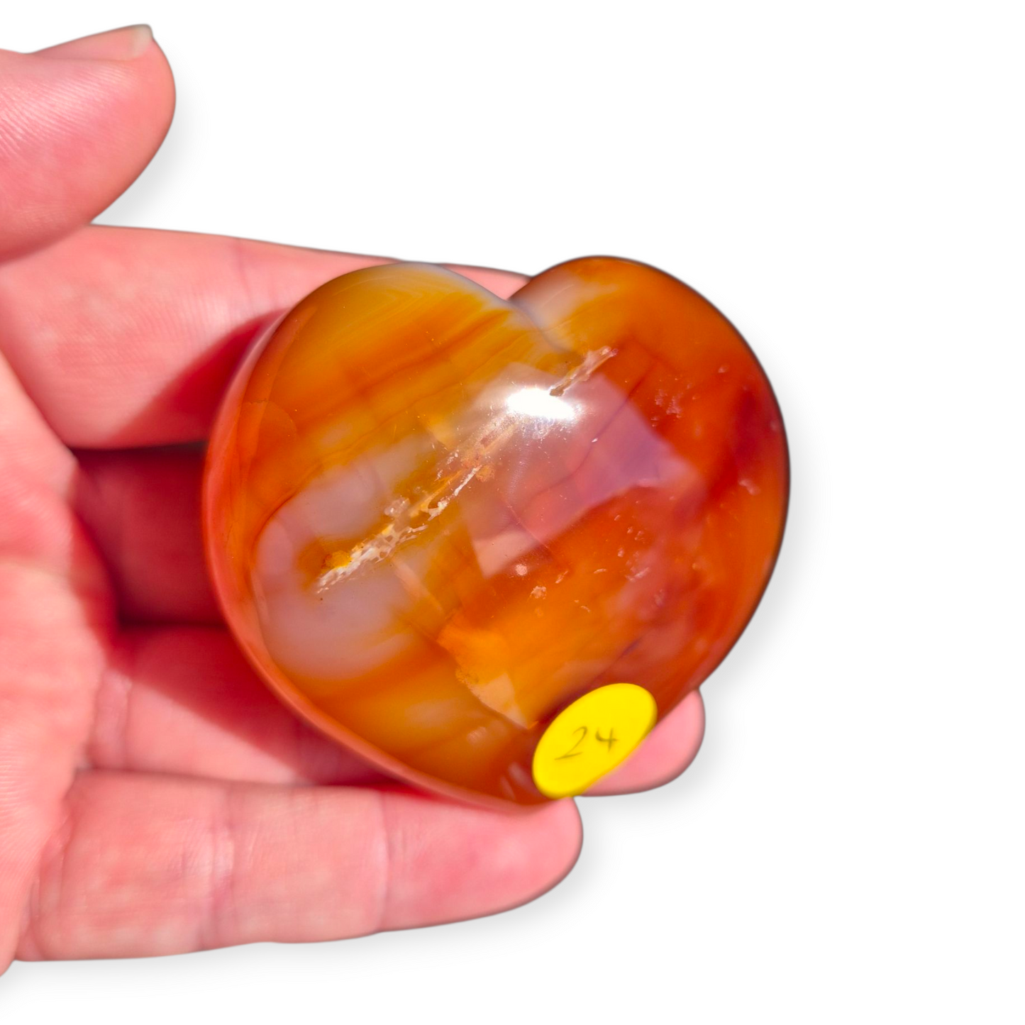 Crystals - Carnelian Polished Heart