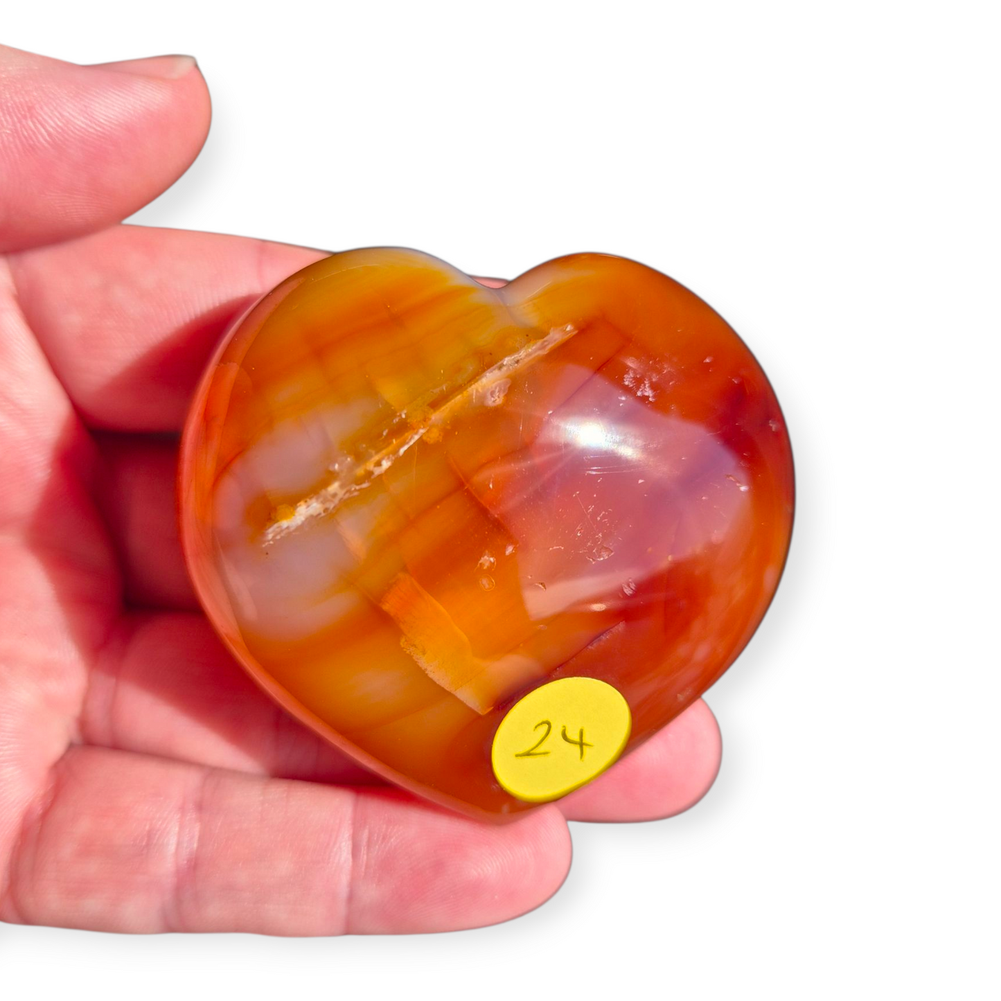 Crystals - Carnelian Polished Heart