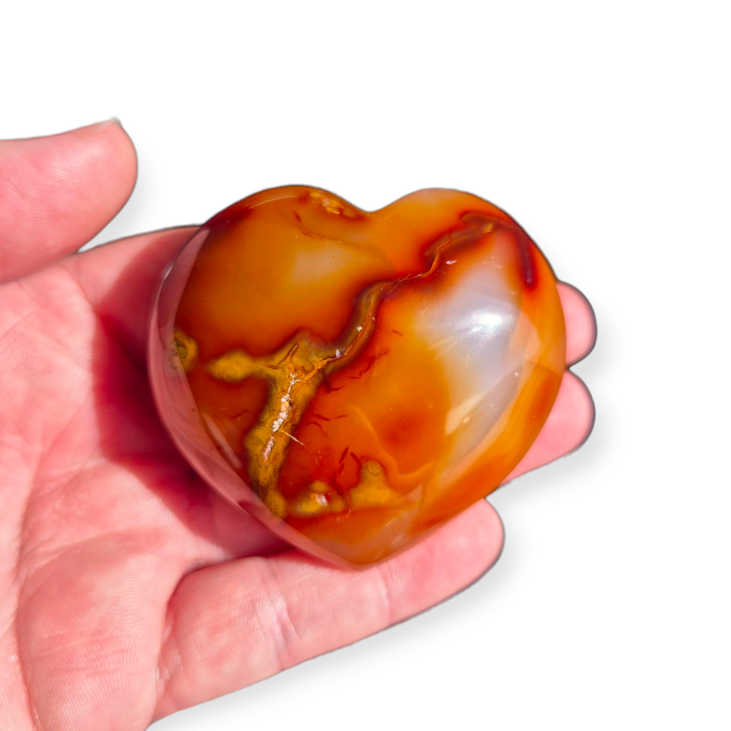 Crystals - Carnelian Polished Heart