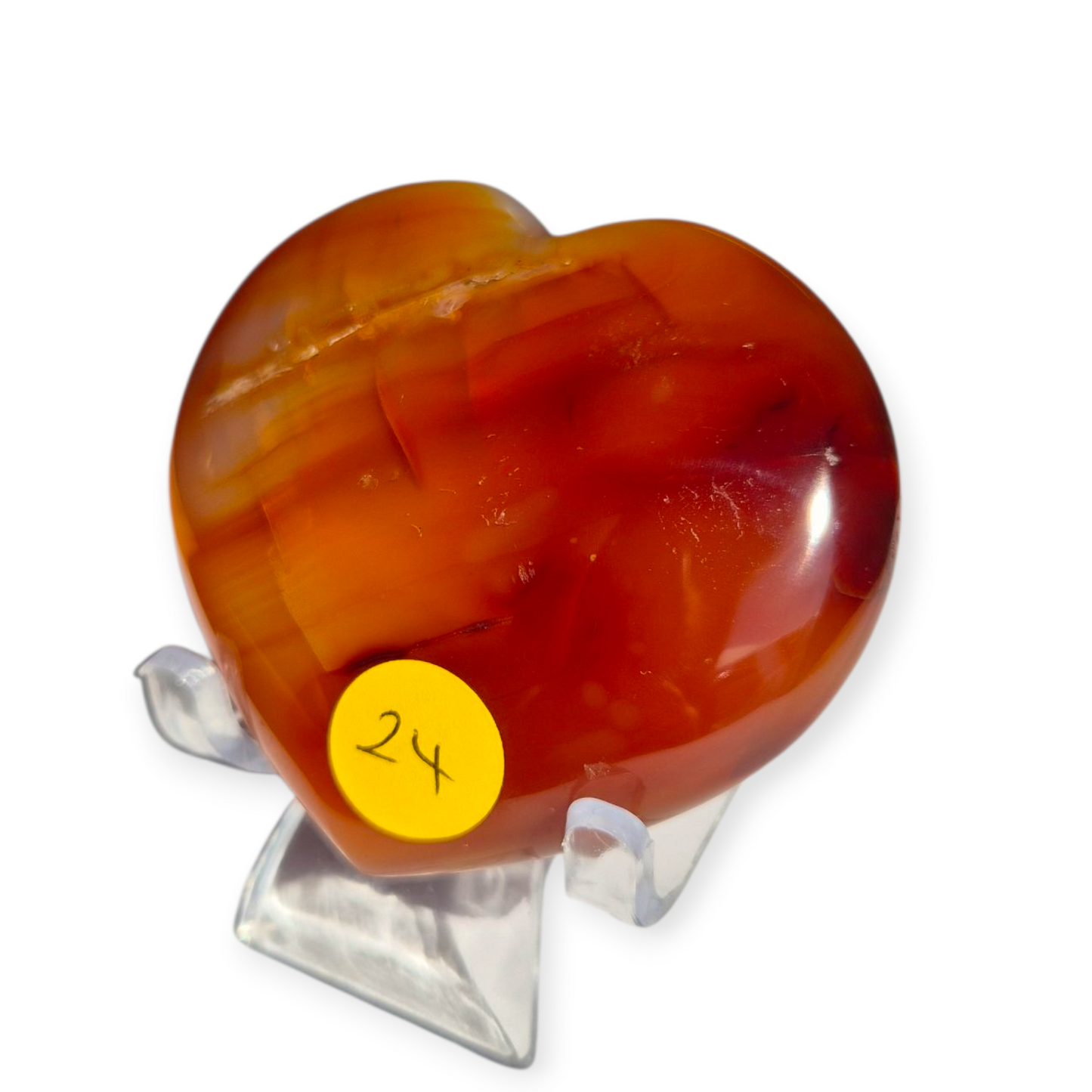 Crystals - Carnelian Polished Heart