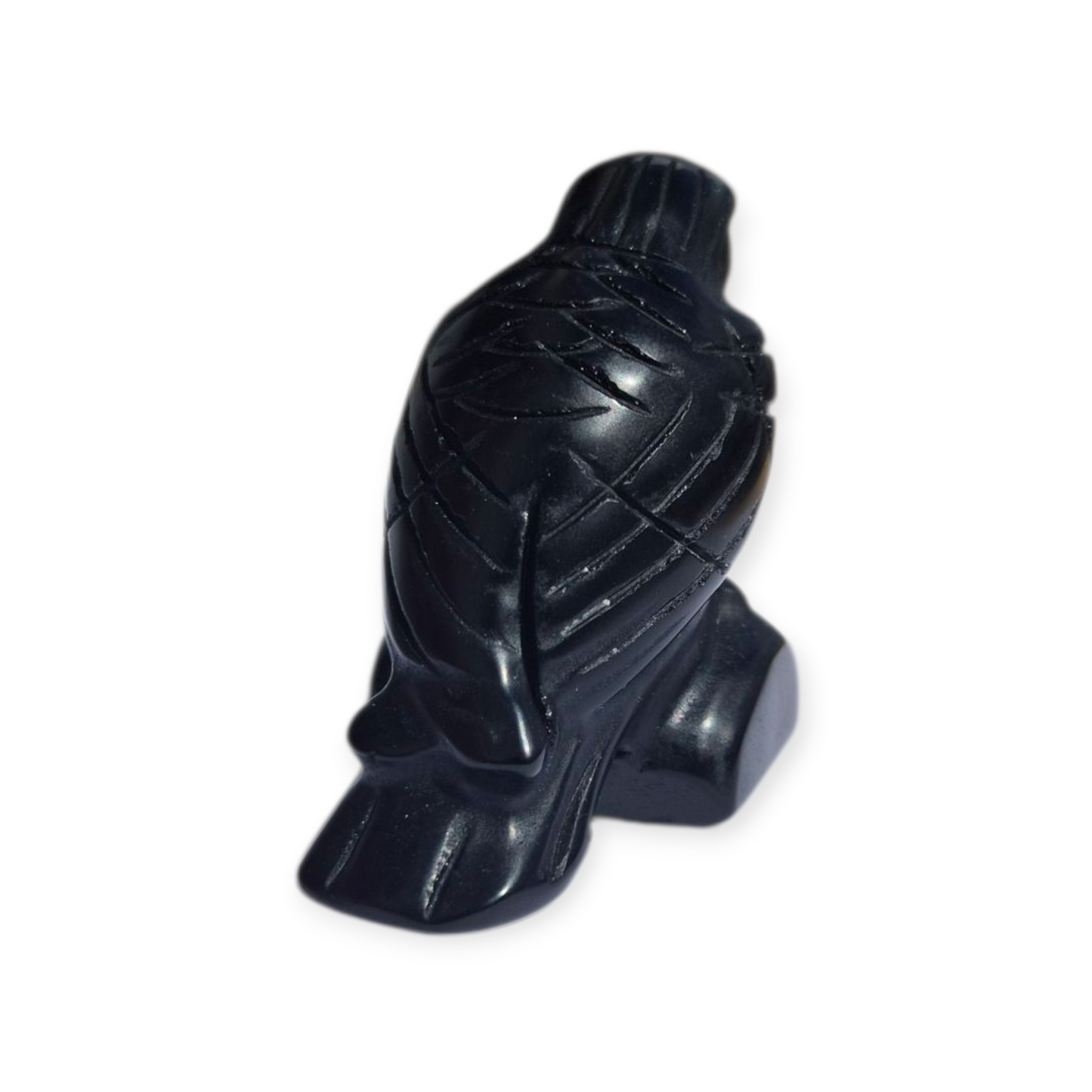 Crystals - Black Obsidian Raven Carving