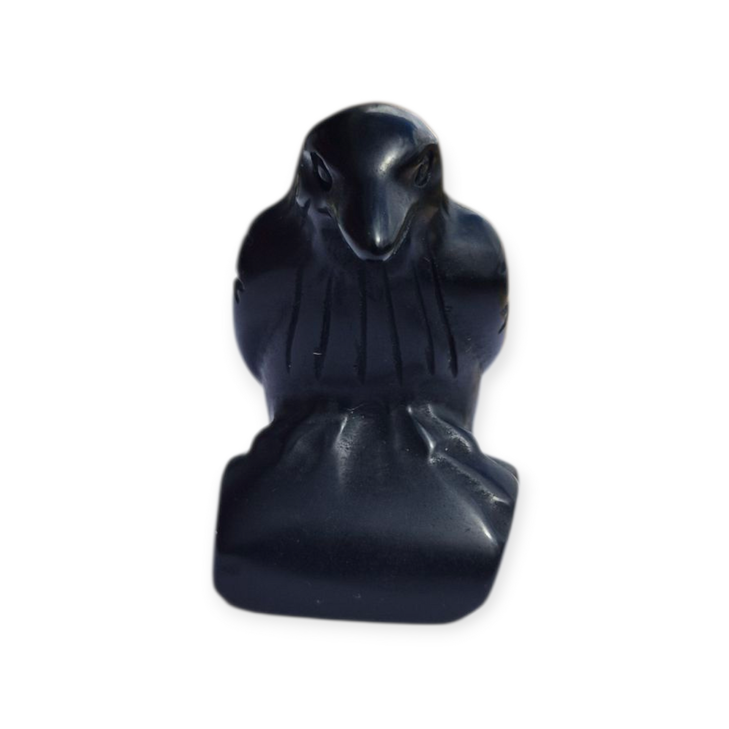 Crystals - Black Obsidian Raven Carving