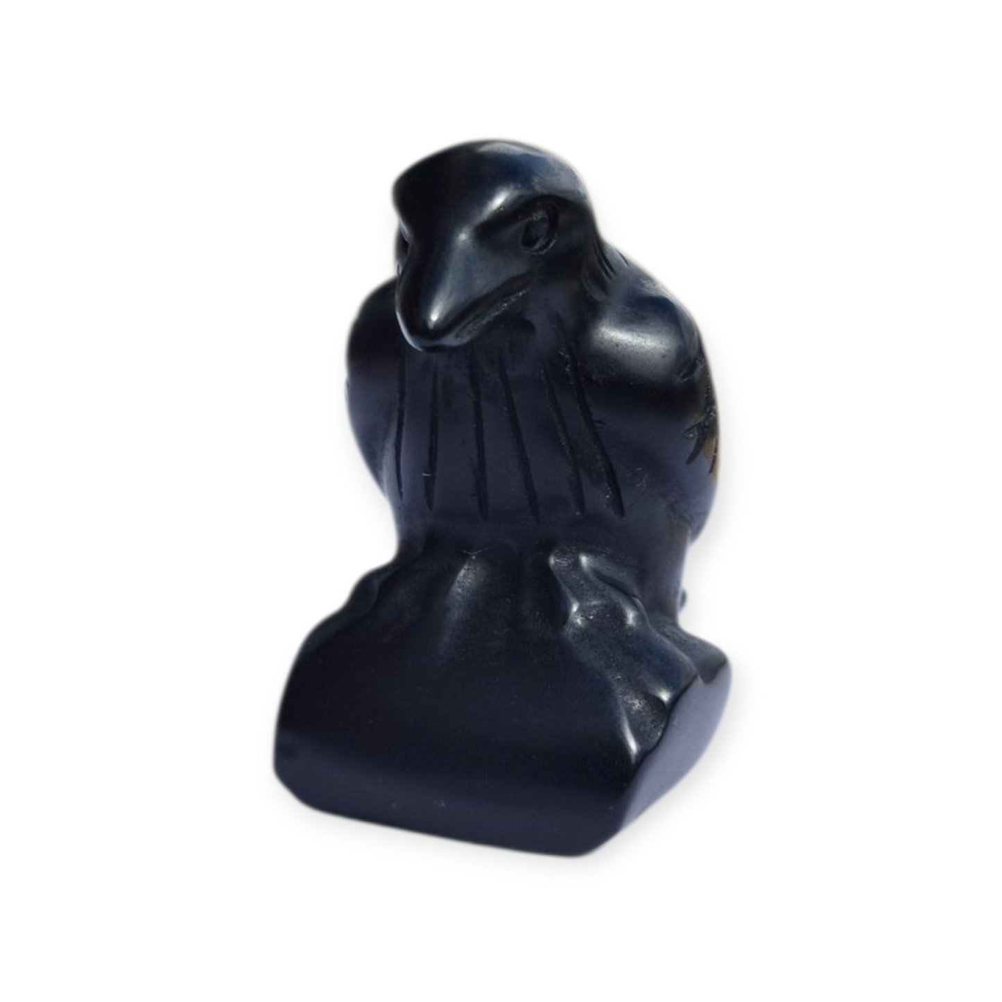 Crystals - Black Obsidian Raven Carving
