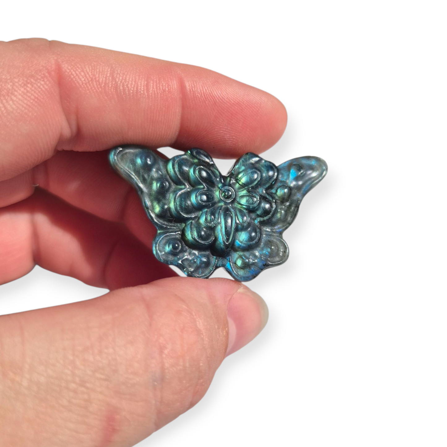 Crystals - Labradorite Butterfly Carving