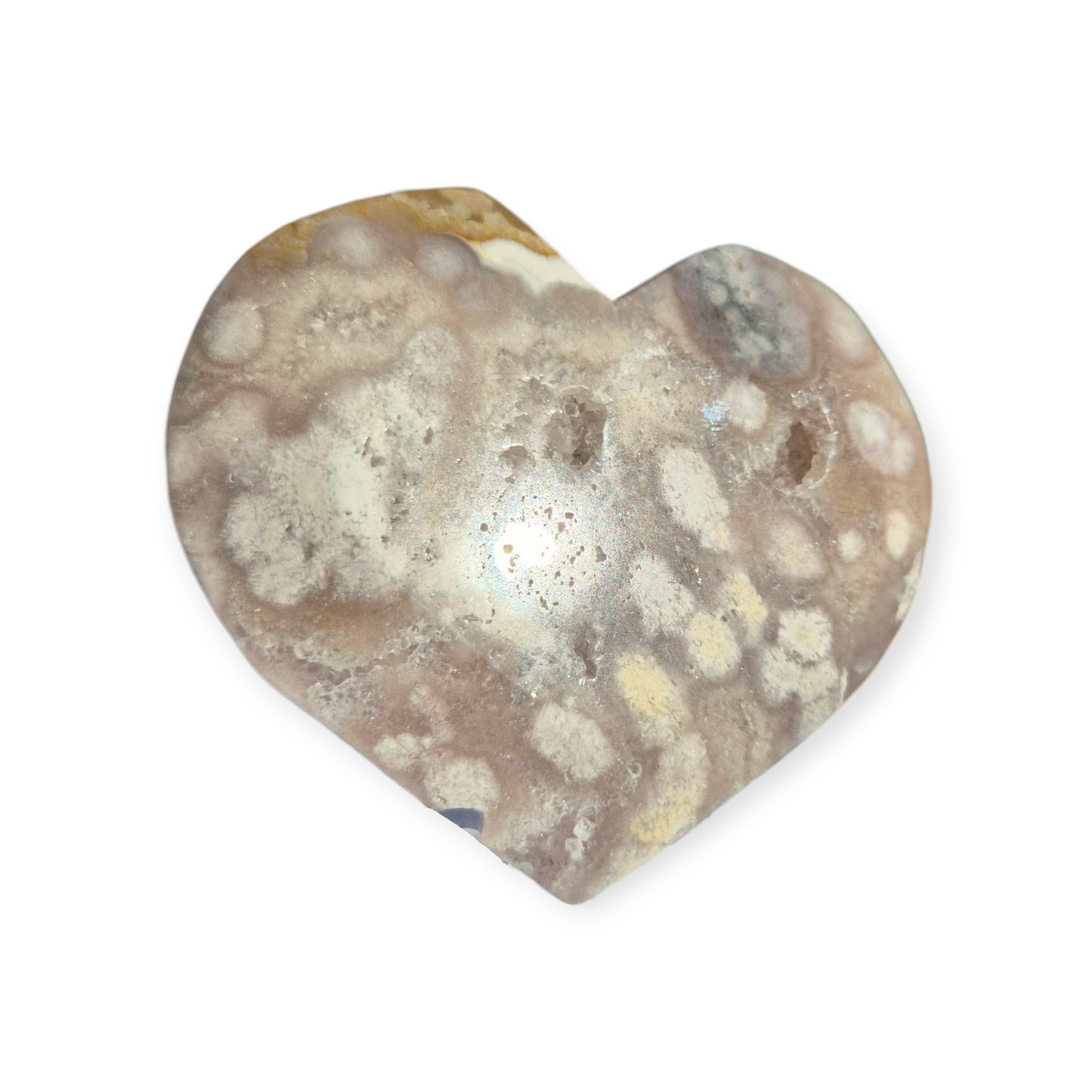 Crystals - Flower Agate Polished Heart