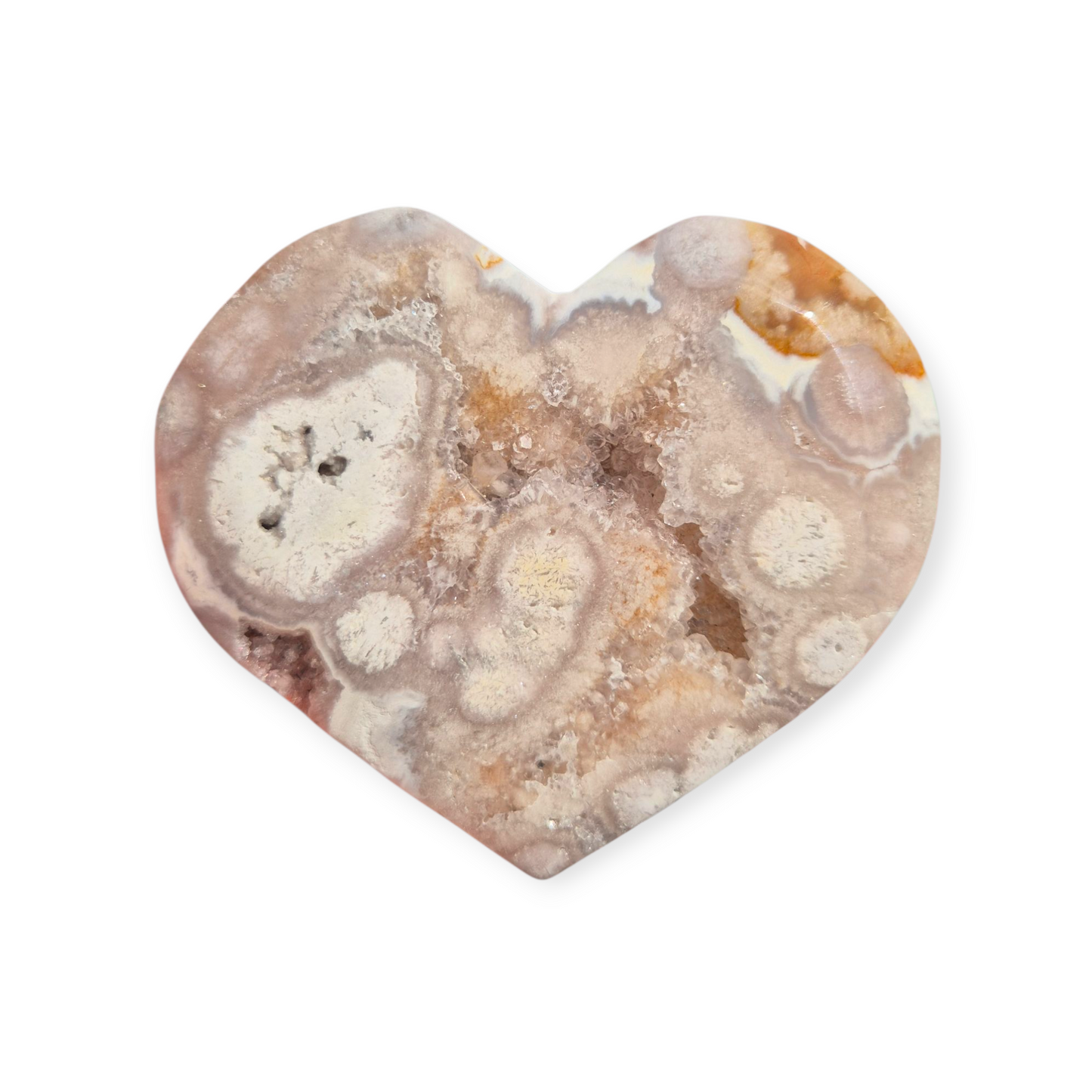 Crystals - Flower Agate Polished Heart