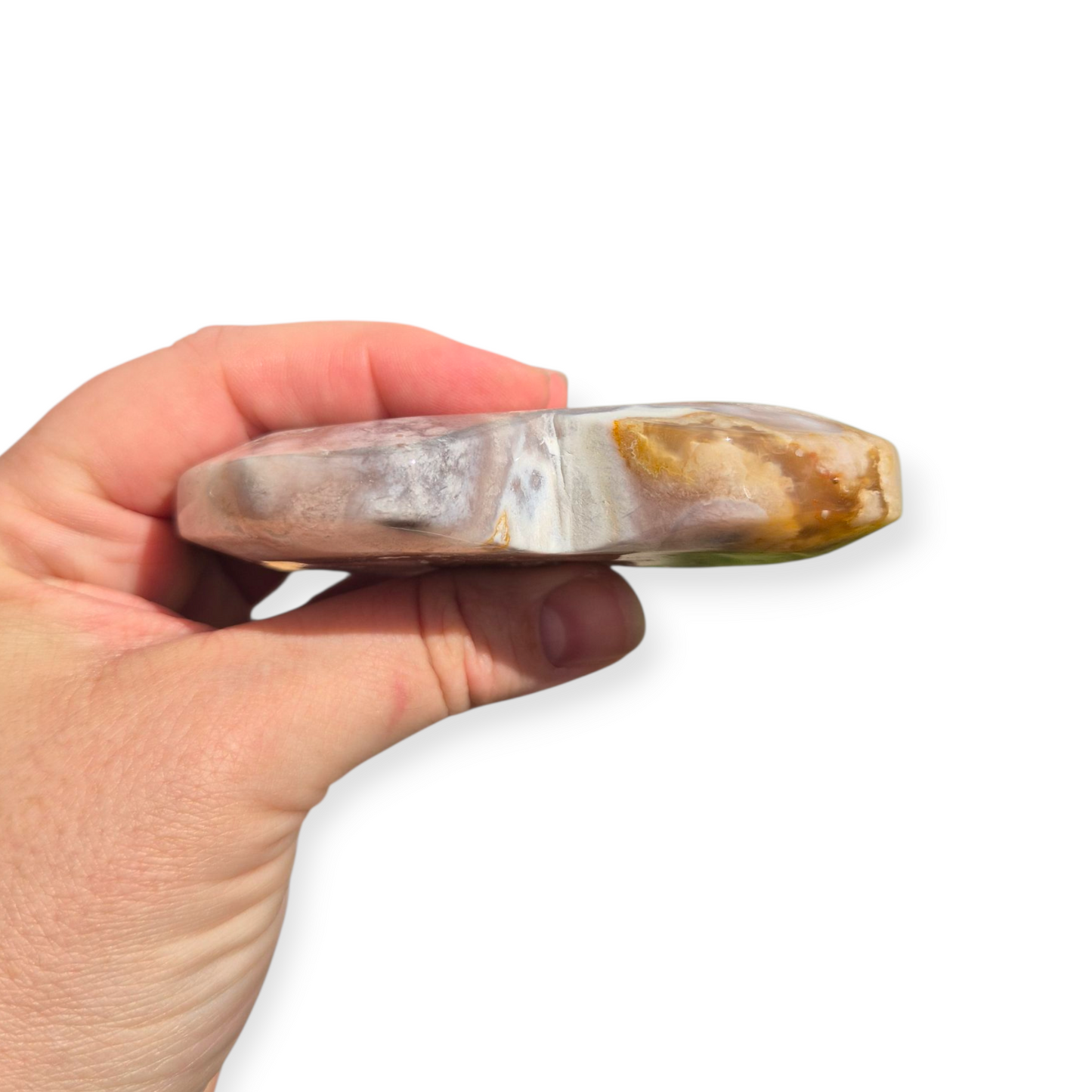 Crystals - Flower Agate Polished Heart