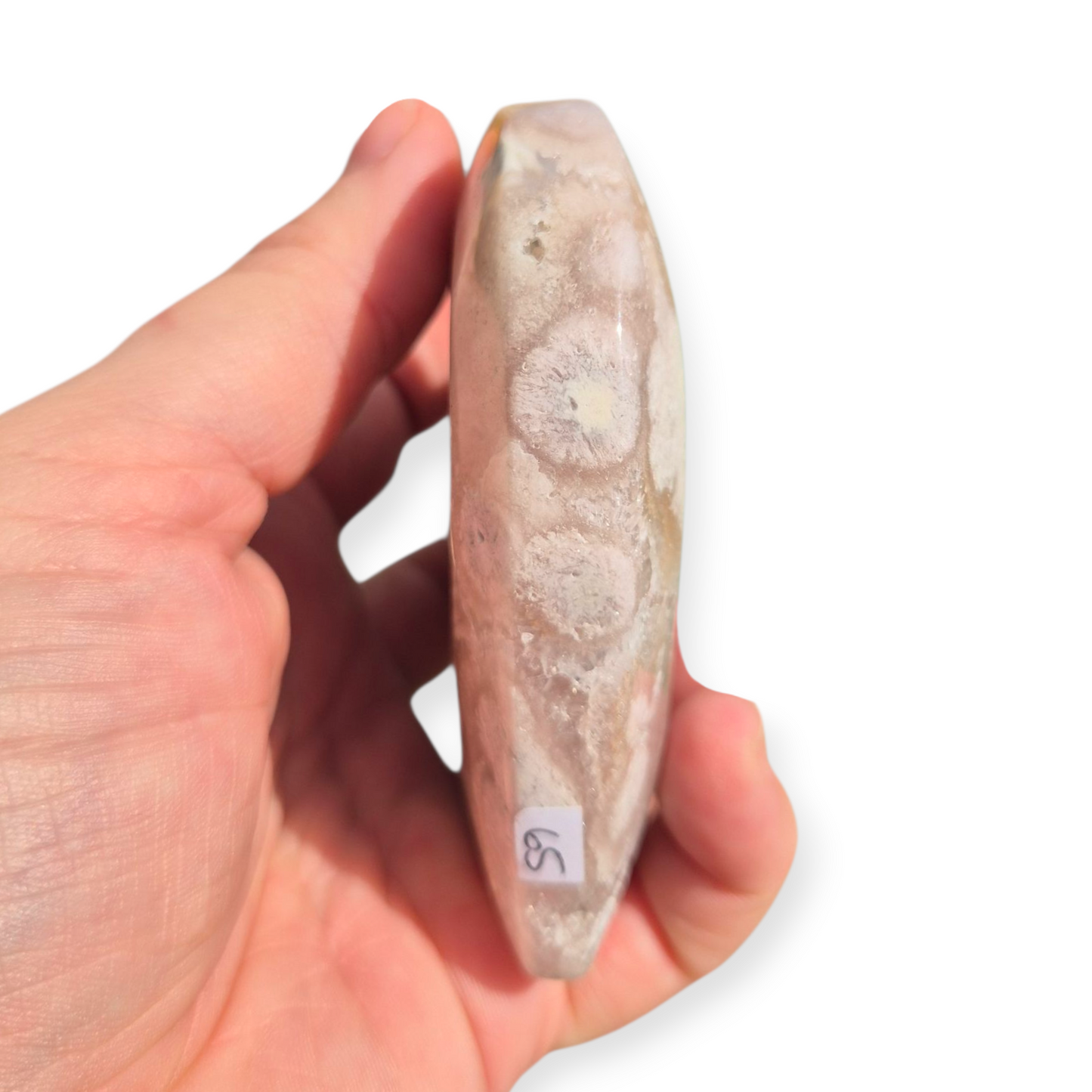 Crystals - Flower Agate Polished Heart