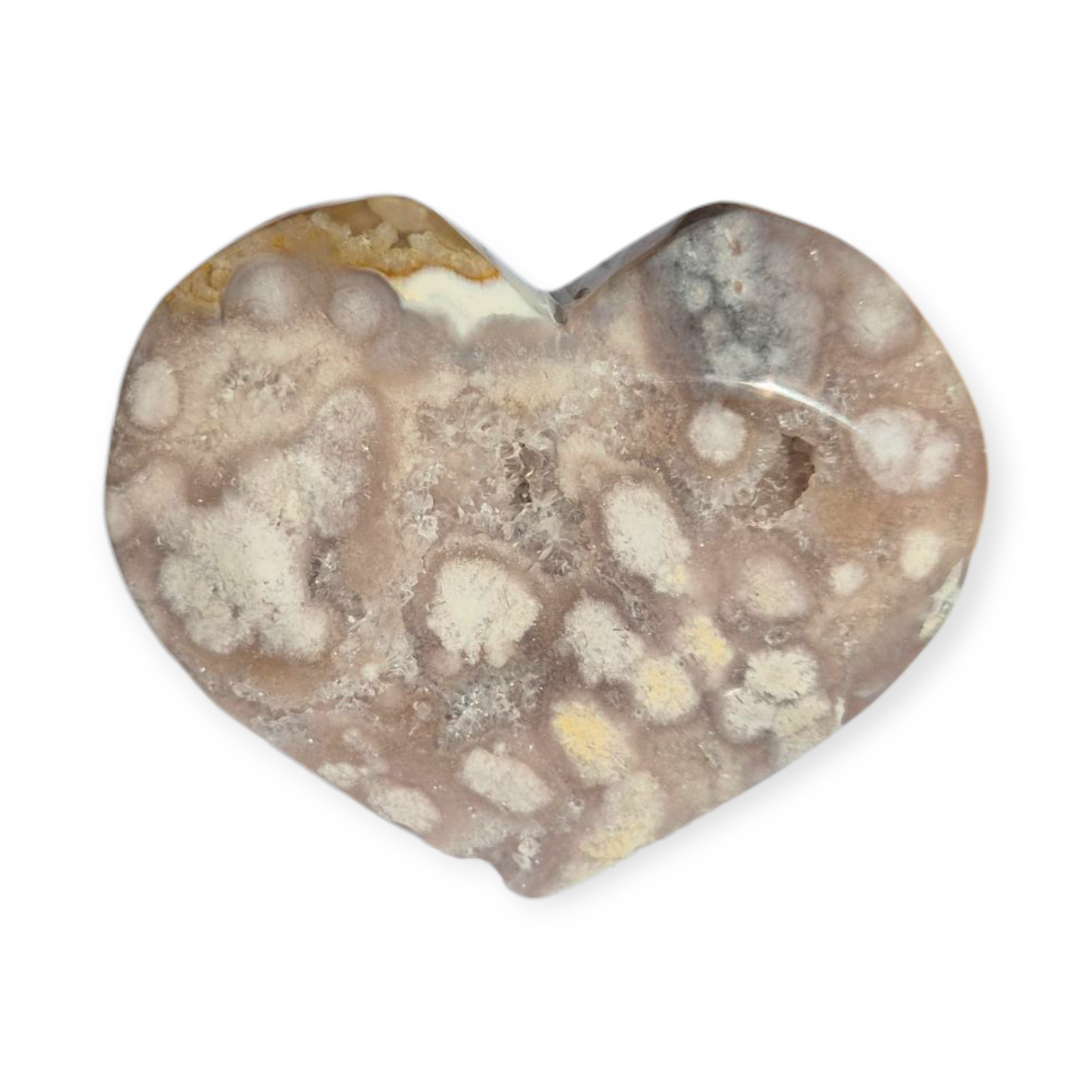 Crystals - Flower Agate Polished Heart