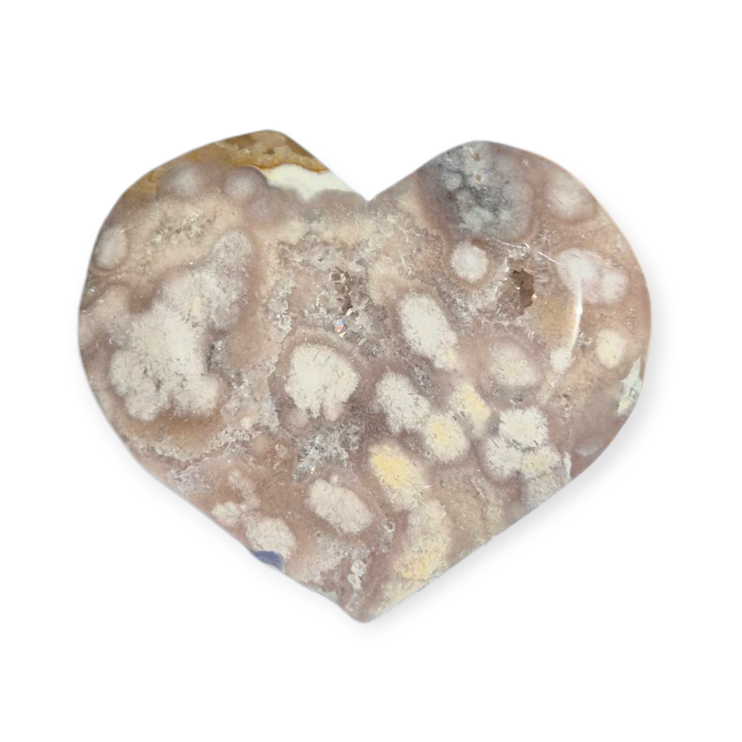 Crystals - Flower Agate Polished Heart