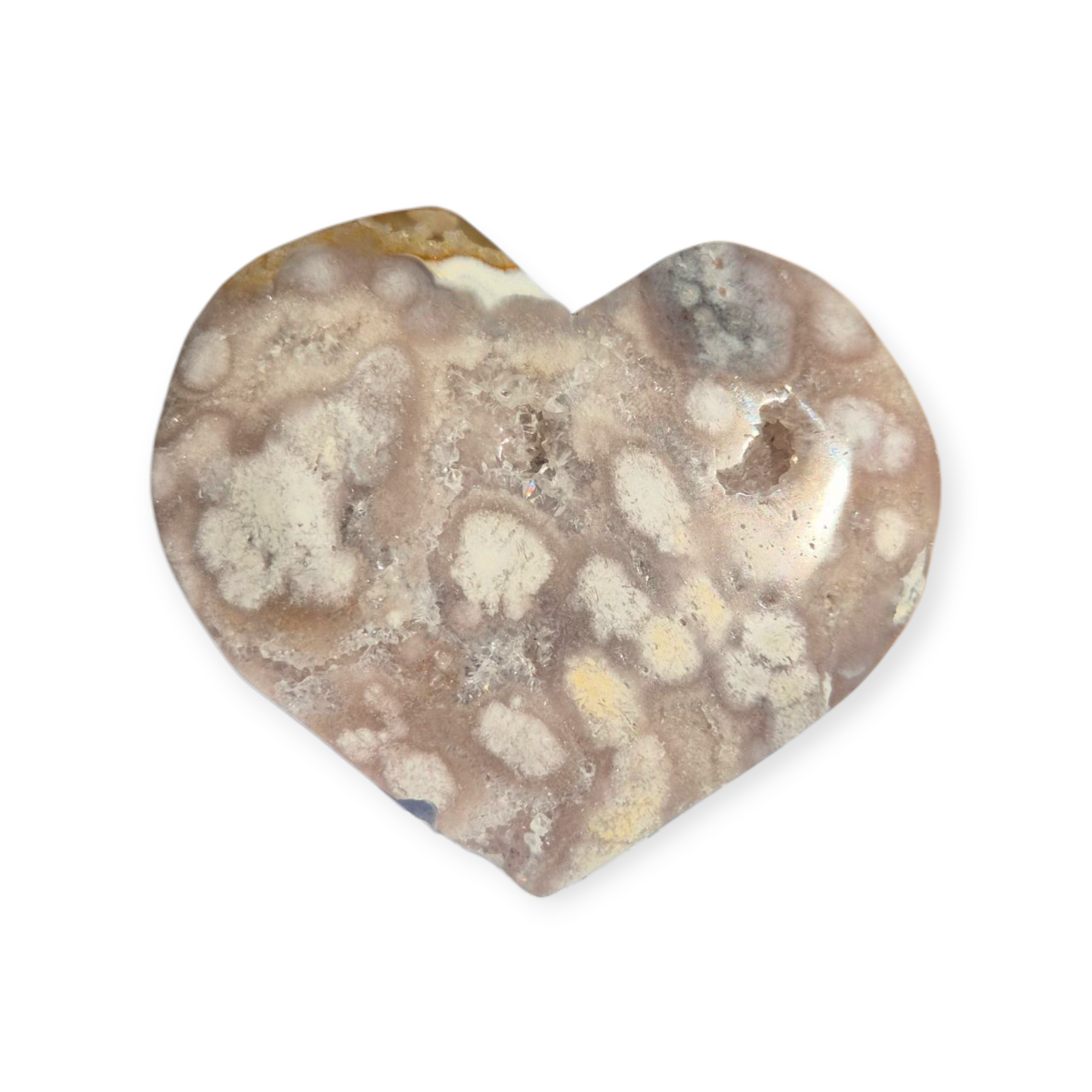 Crystals - Flower Agate Polished Heart