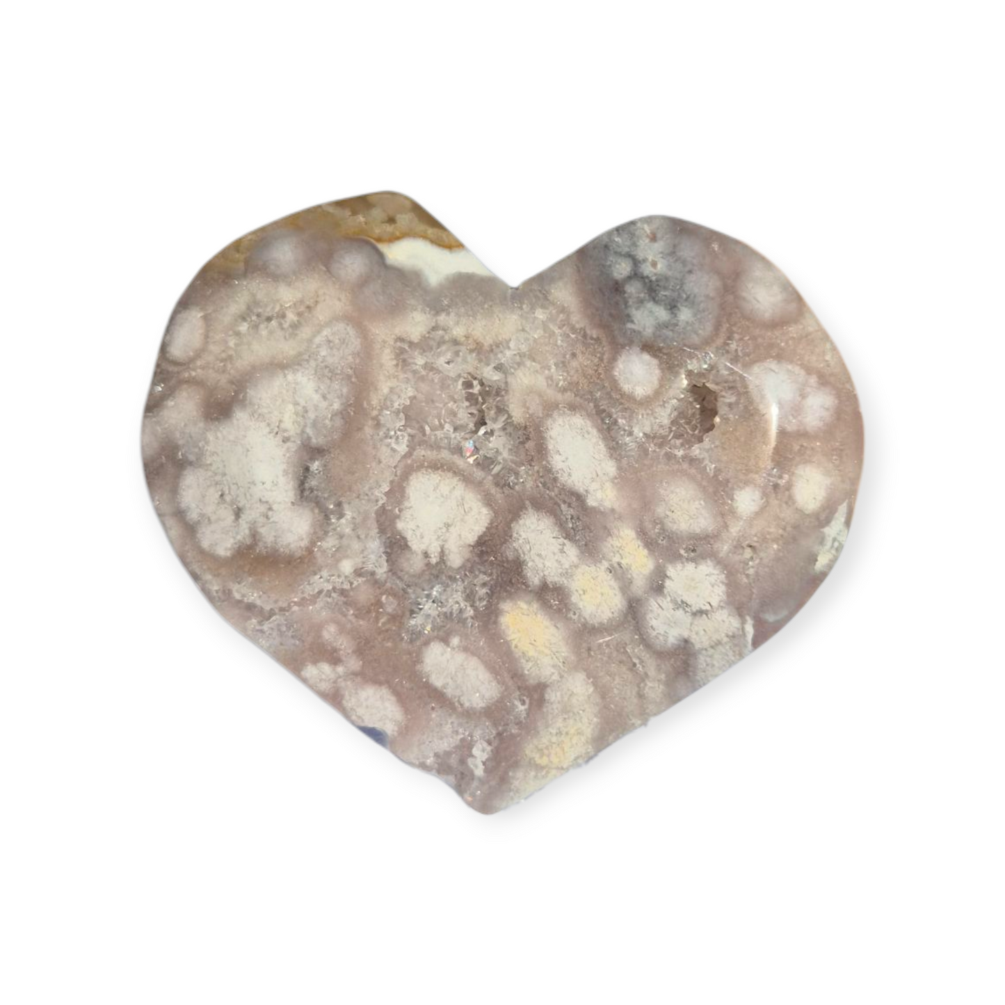 Crystals - Flower Agate Polished Heart