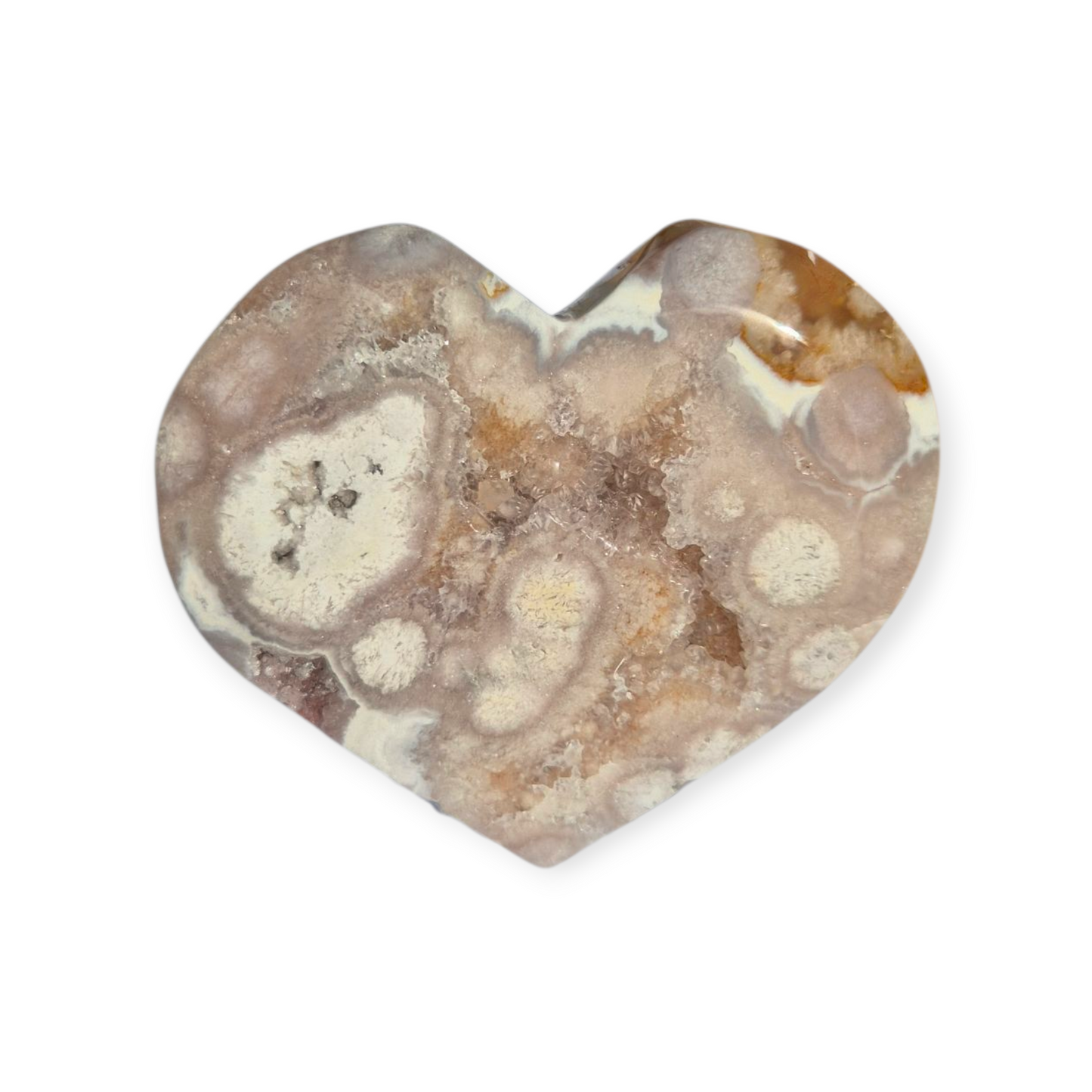 Crystals - Flower Agate Polished Heart