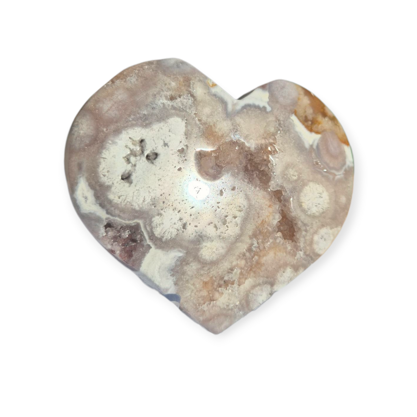 Crystals - Flower Agate Polished Heart