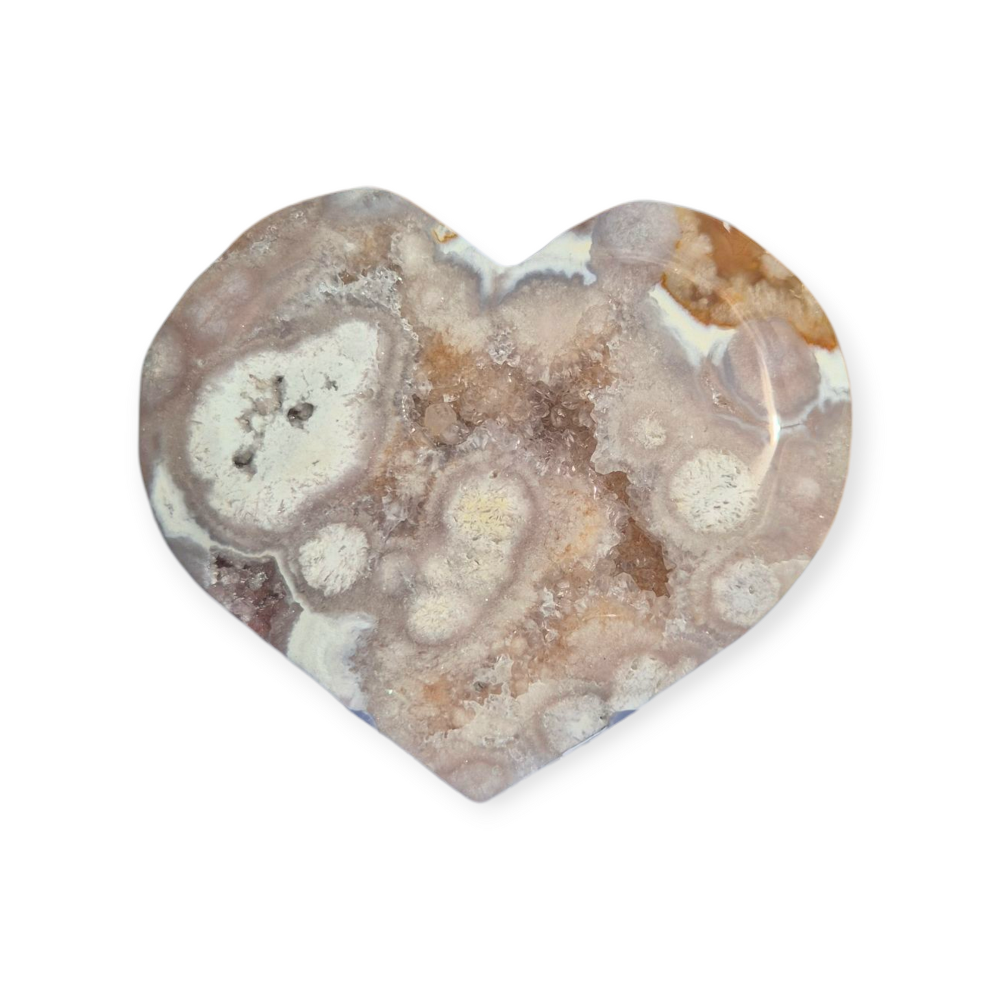 Crystals - Flower Agate Polished Heart