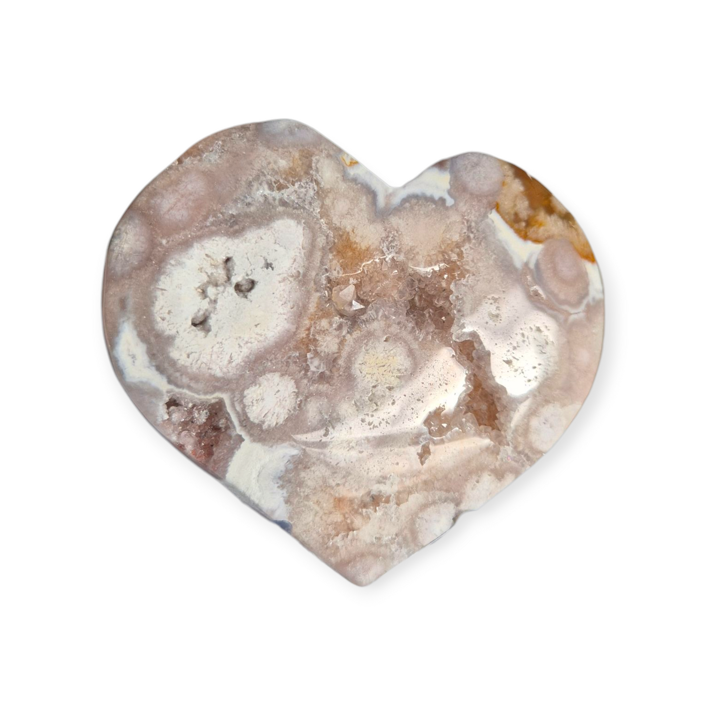 Crystals - Flower Agate Polished Heart