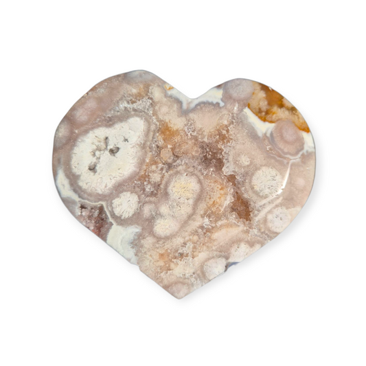 Crystals - Flower Agate Polished Heart
