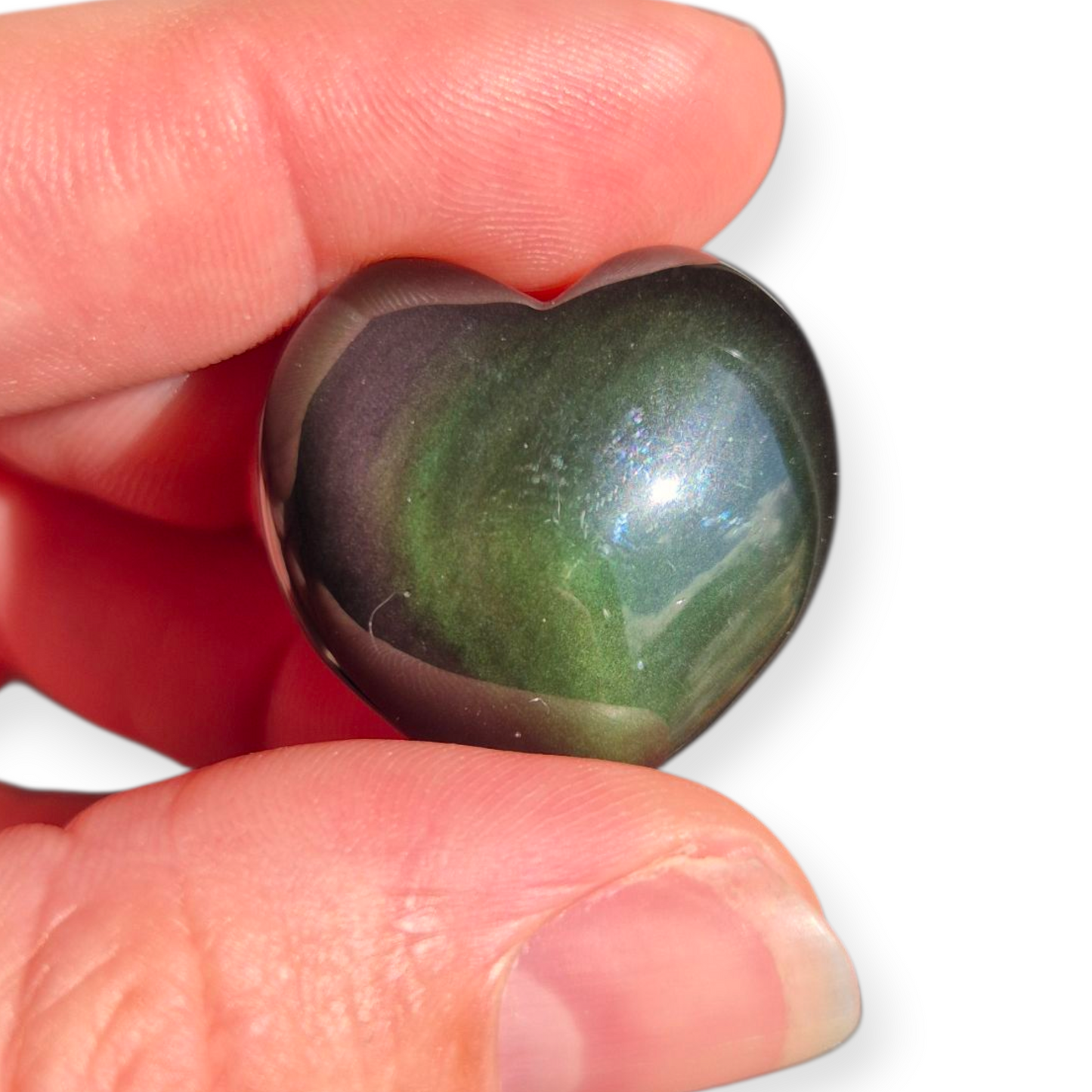 Crystals - Rainbow Obsidian Mini Hearts