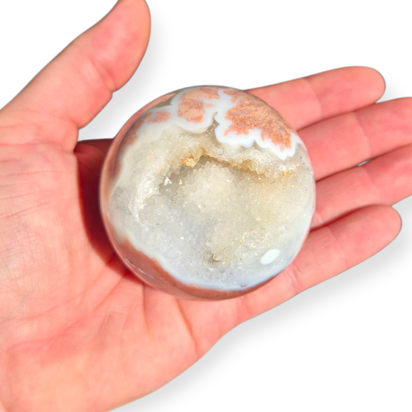 Crystals - Pink Petal Agate Sphere