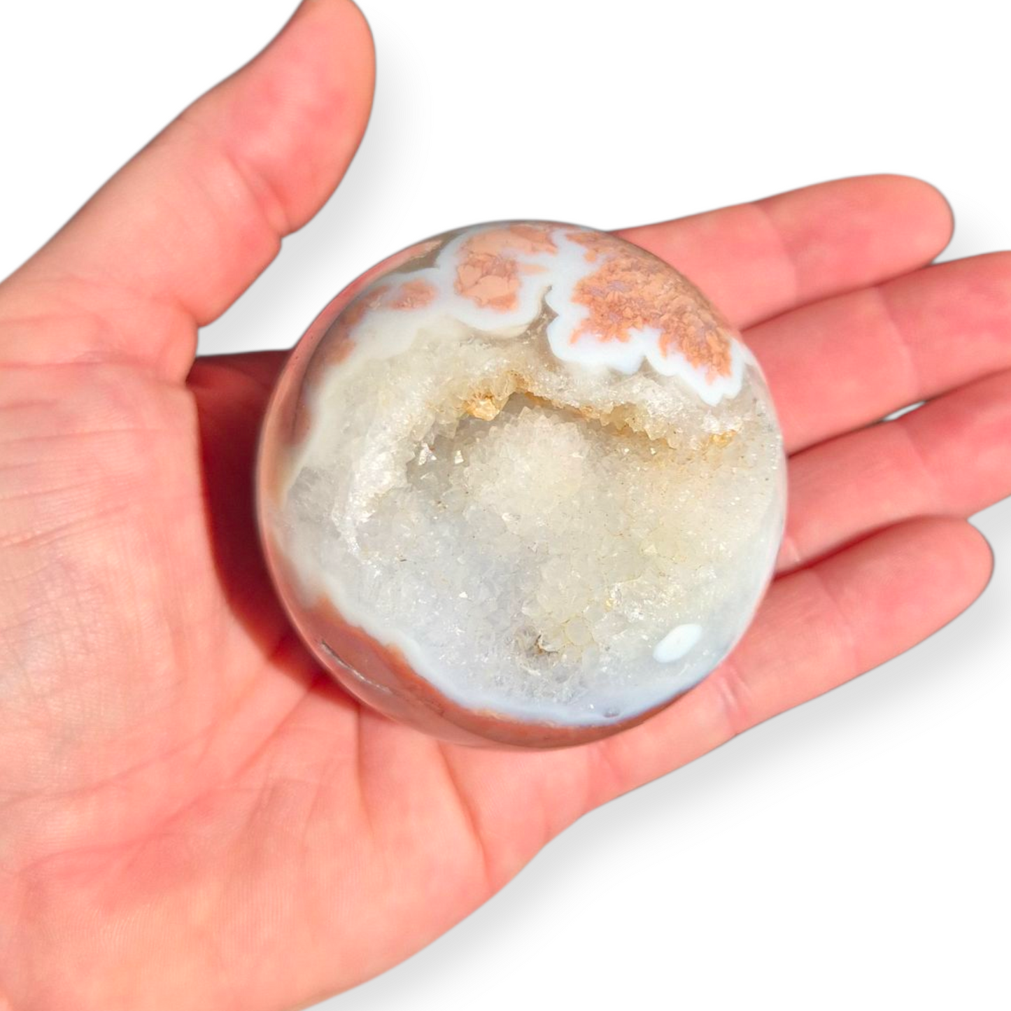 Crystals - Pink Petal Agate Sphere