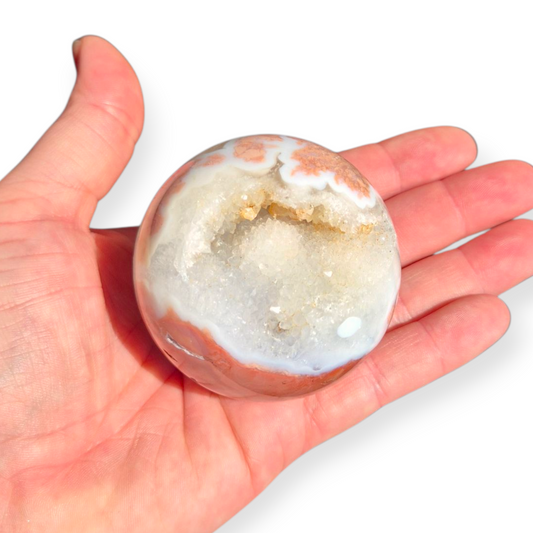 Crystals - Pink Petal Agate Sphere