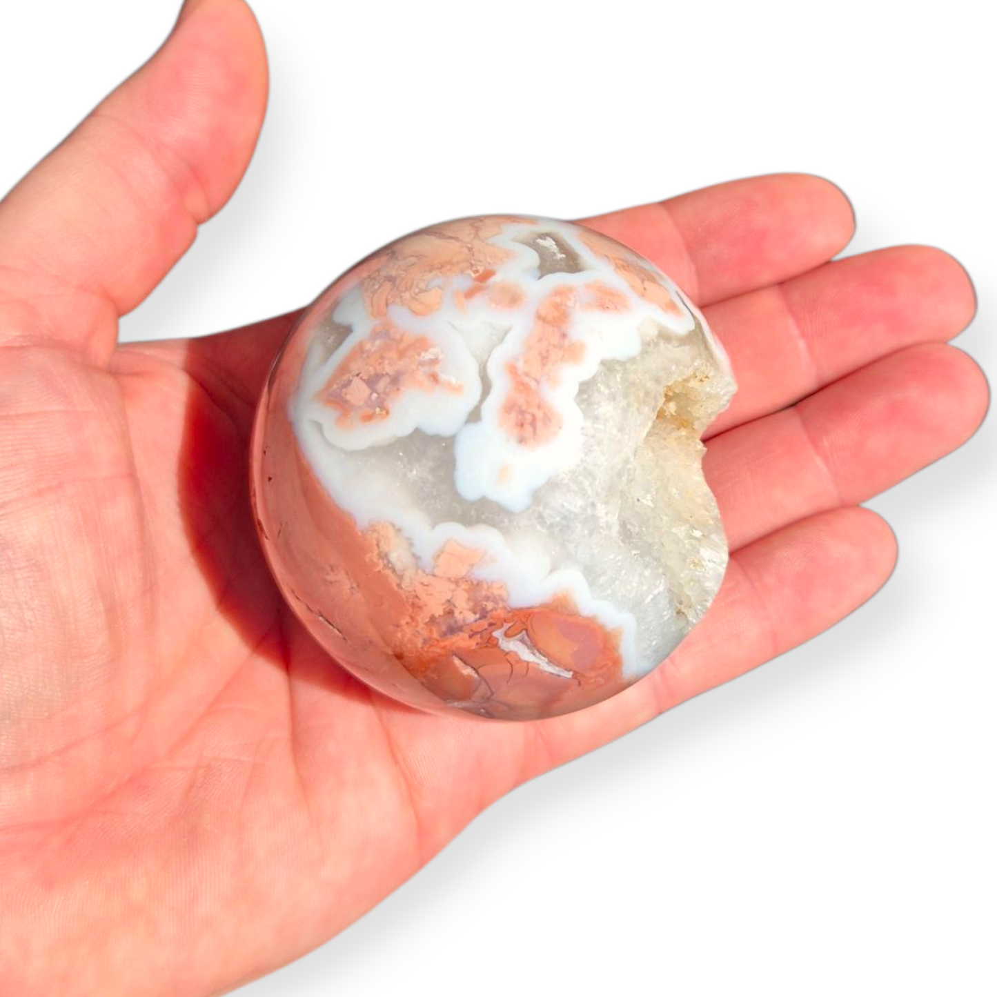 Crystals - Pink Petal Agate Sphere