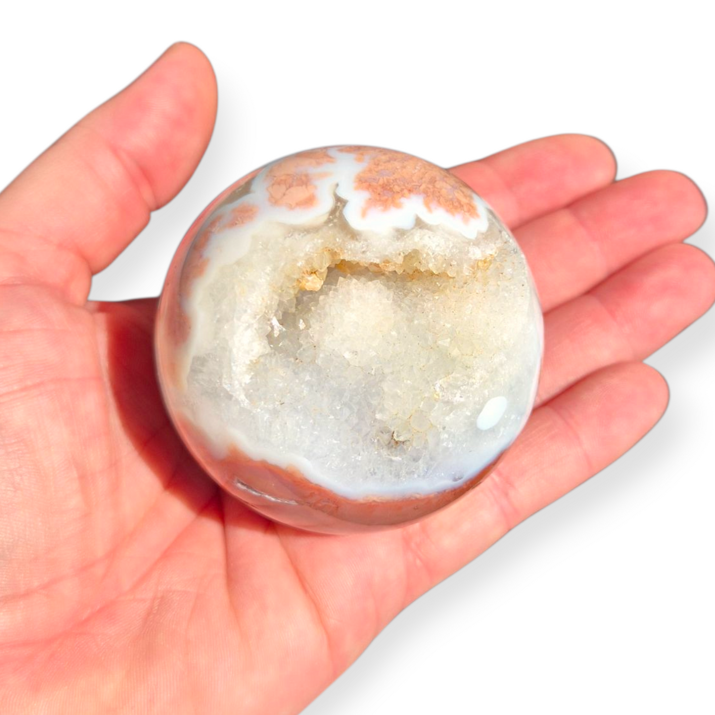 Crystals - Pink Petal Agate Sphere