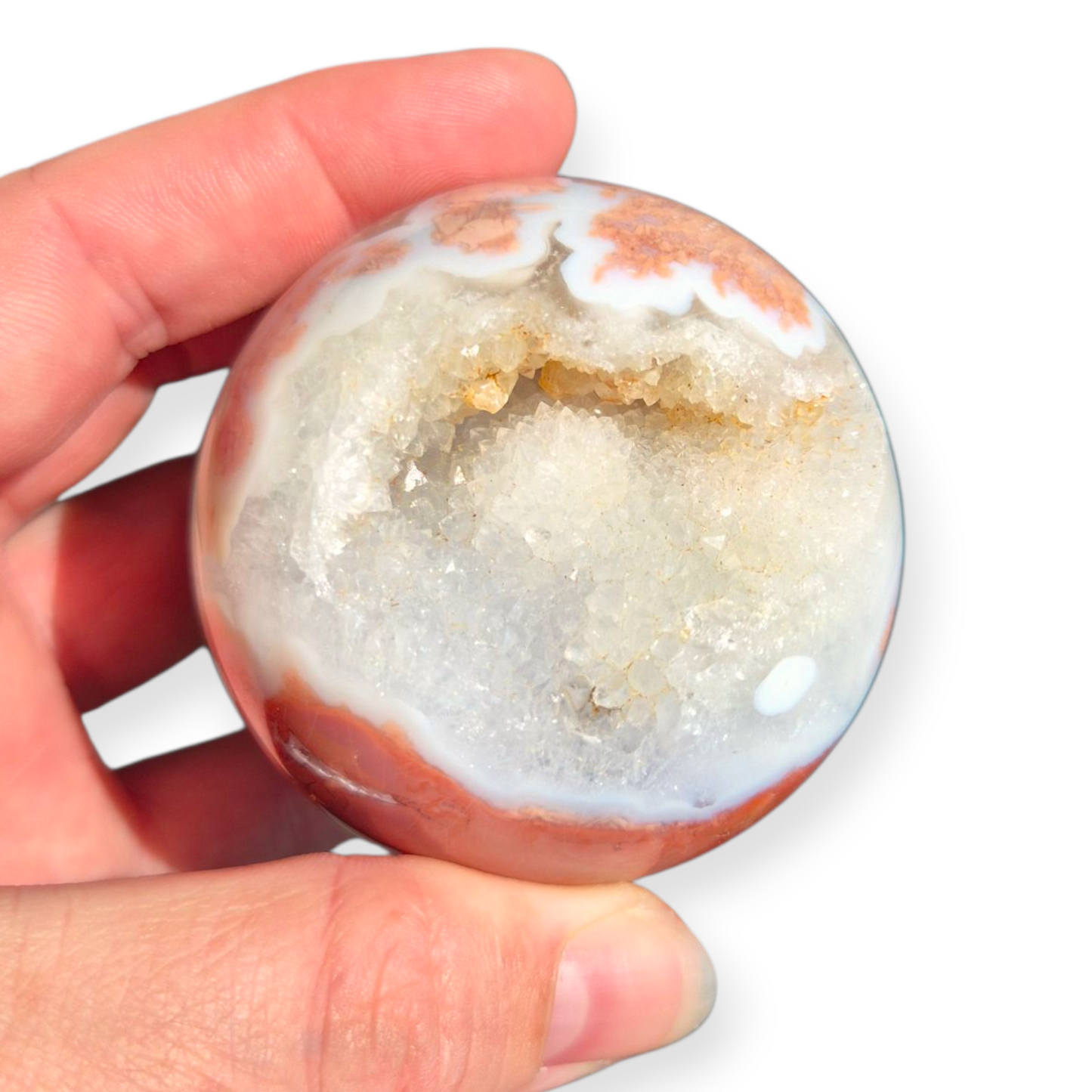 Crystals - Pink Petal Agate Sphere