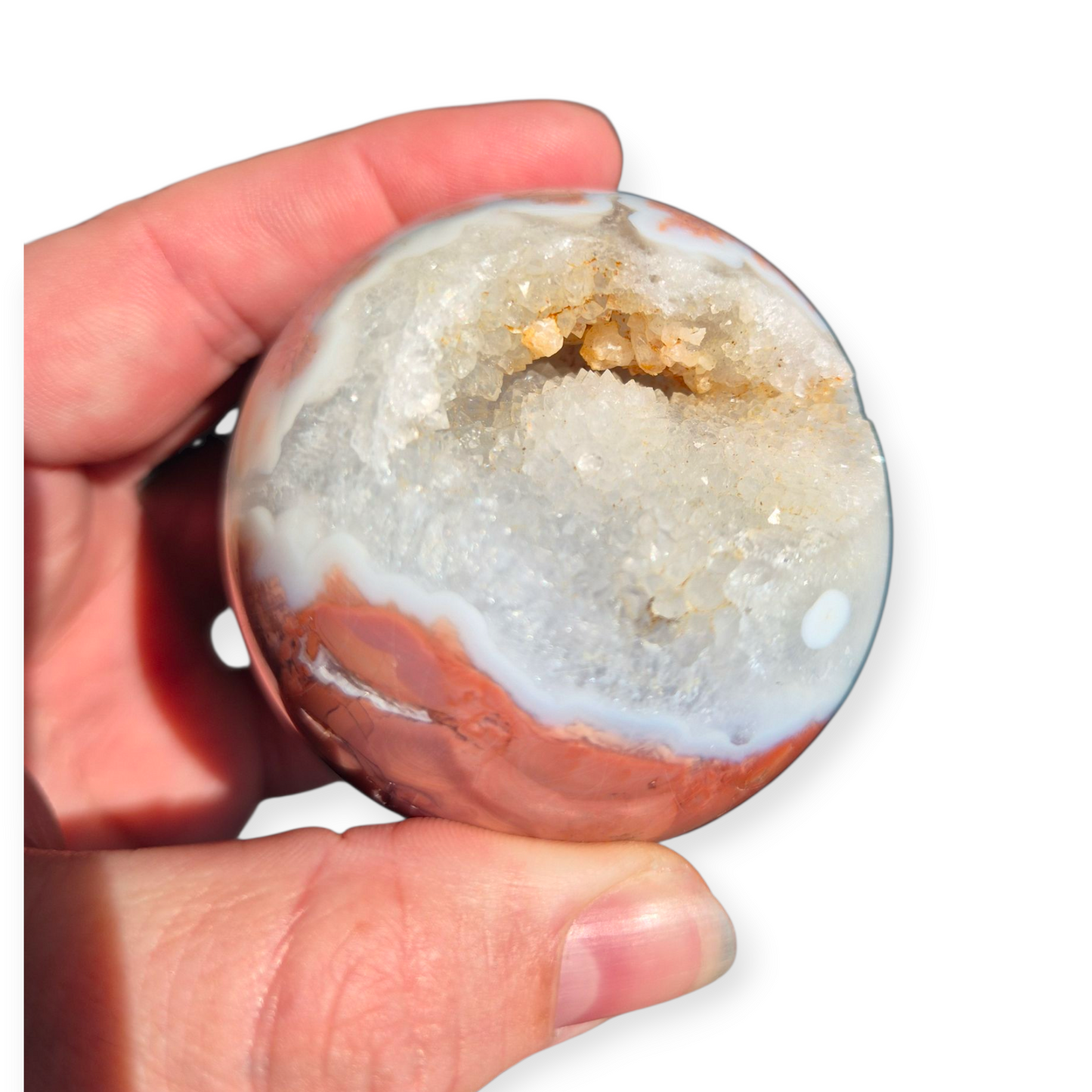 Crystals - Pink Petal Agate Sphere