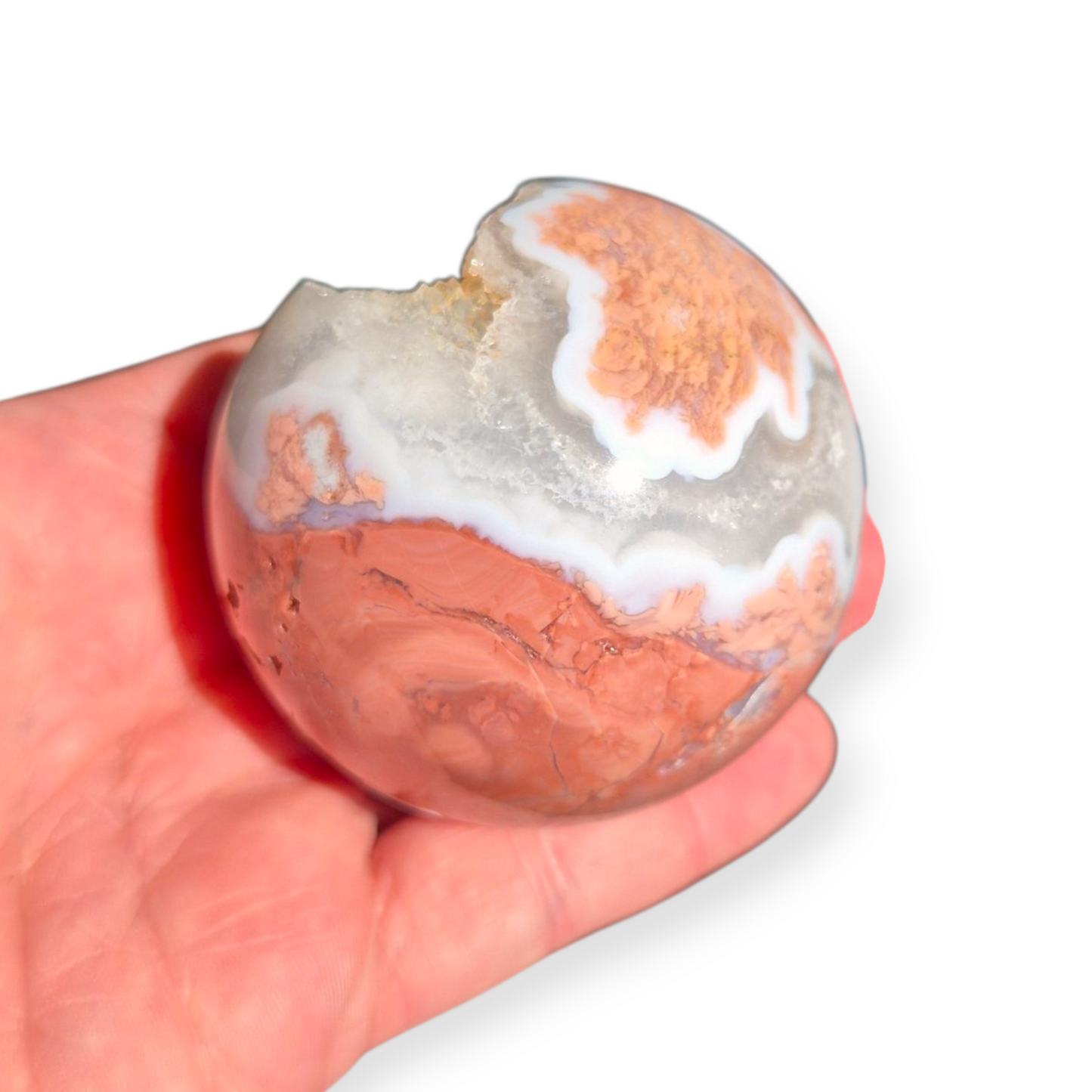 Crystals - Pink Petal Agate Sphere