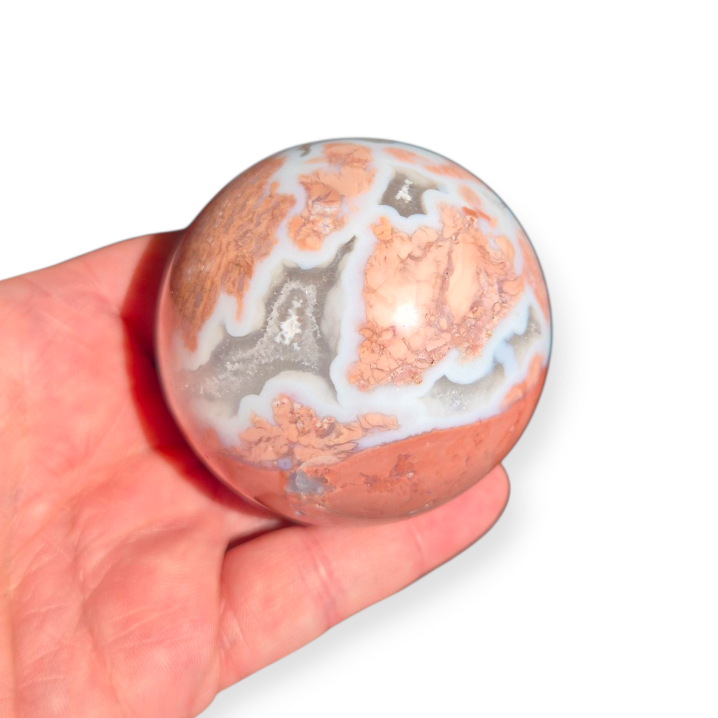 Crystals - Pink Petal Agate Sphere