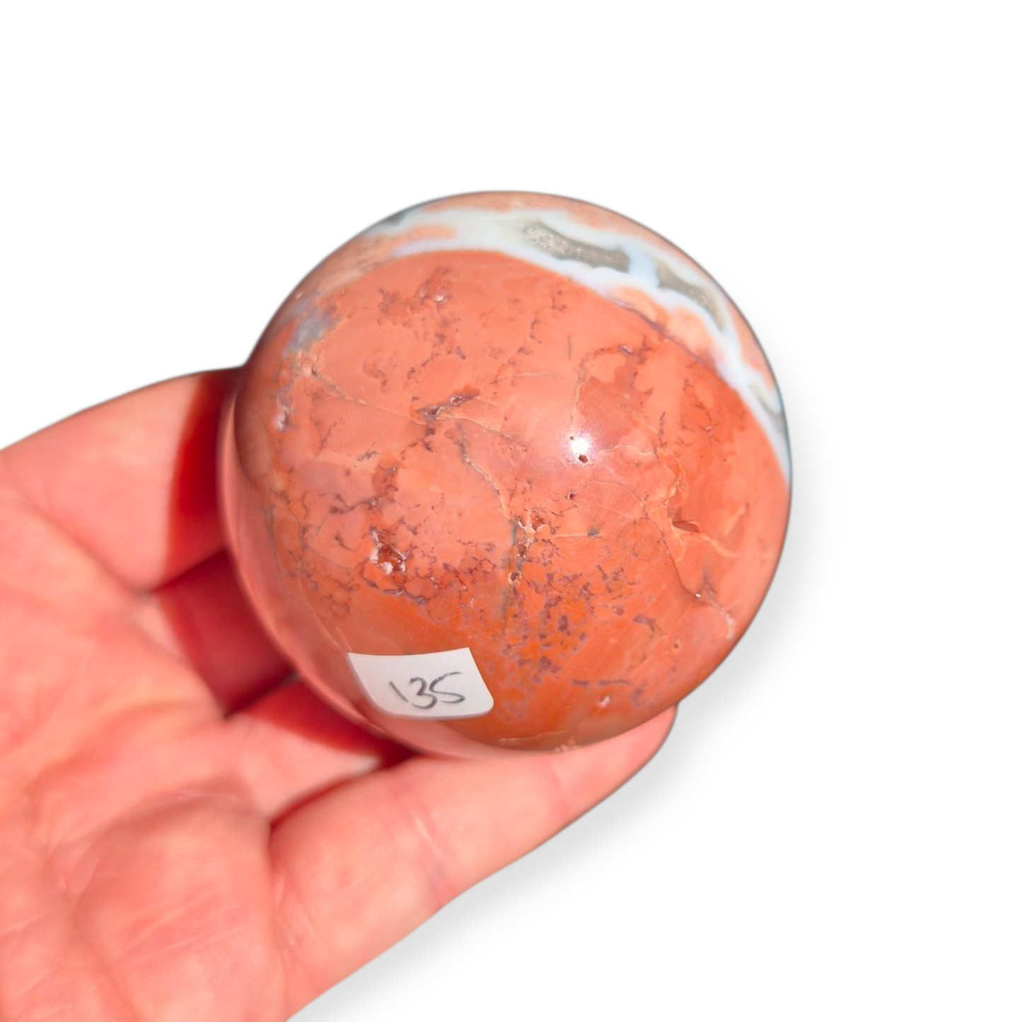 Crystals - Pink Petal Agate Sphere