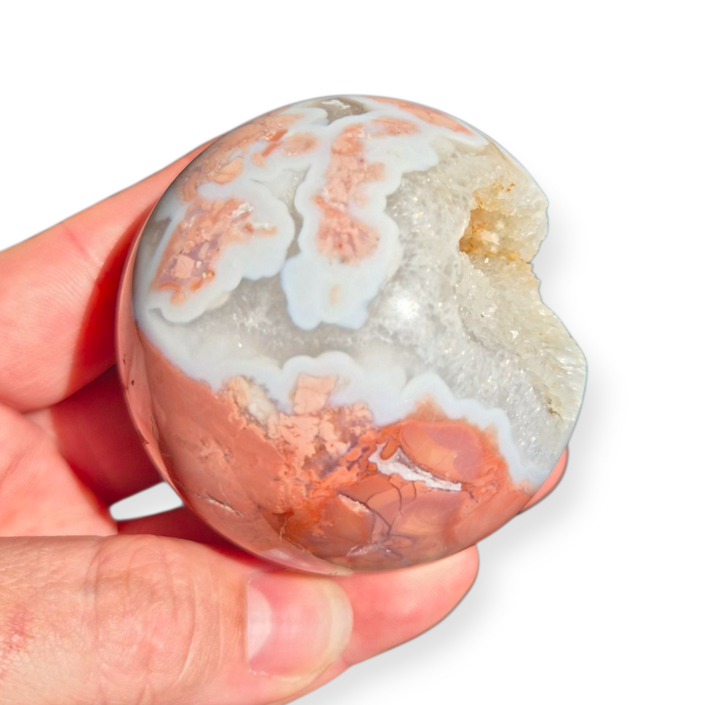 Crystals - Pink Petal Agate Sphere
