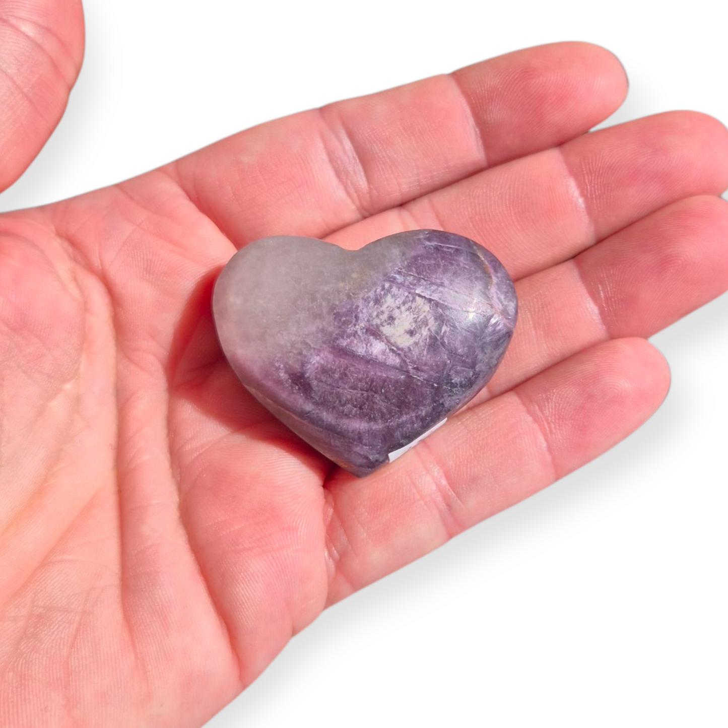 Crystals - Lepidolite (High Grade) Heart (Matte Finish)