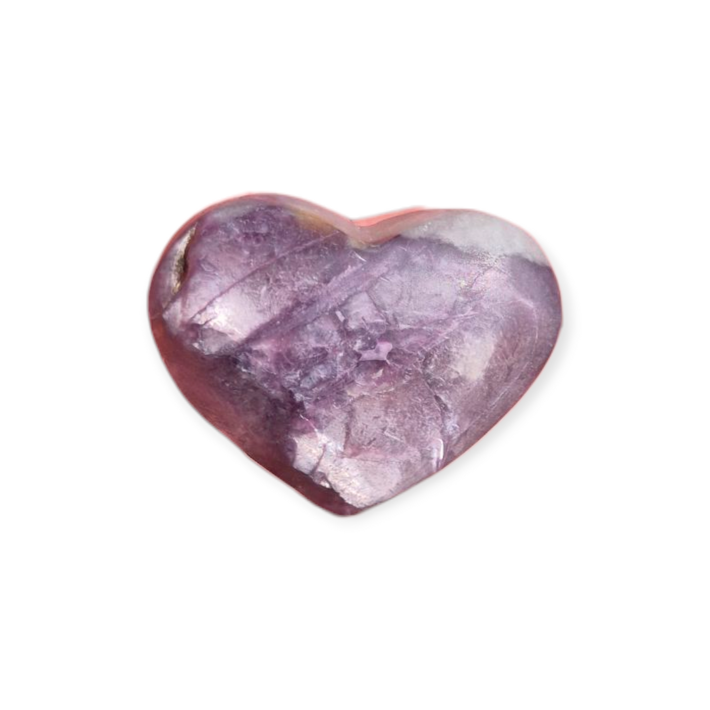 Crystals - Lepidolite (High Grade) Heart (Matte Finish)