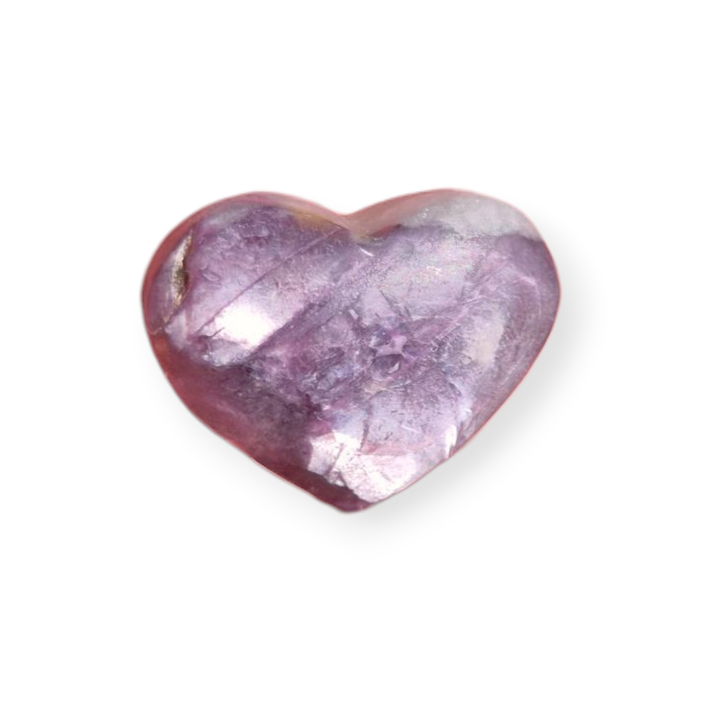 Crystals - Lepidolite (High Grade) Heart (Matte Finish)