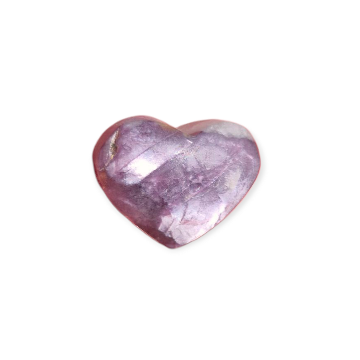 Crystals - Lepidolite (High Grade) Heart (Matte Finish)