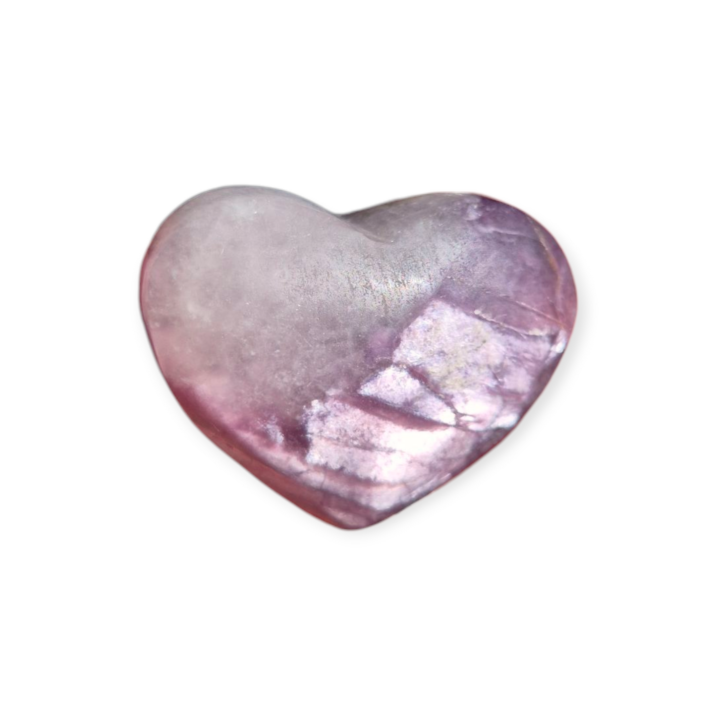 Crystals - Lepidolite (High Grade) Heart (Matte Finish)