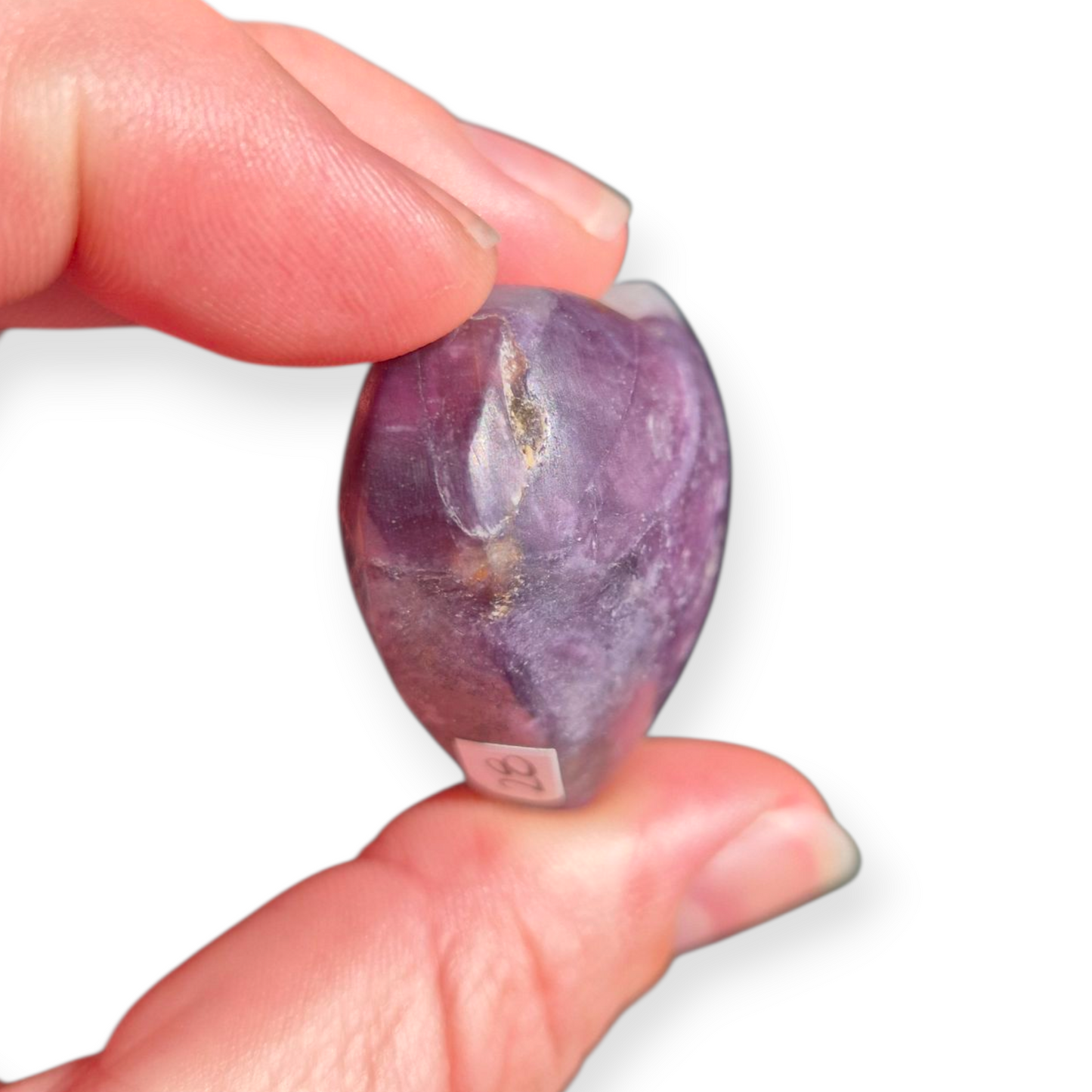 Crystals - Lepidolite (High Grade) Heart (Matte Finish)