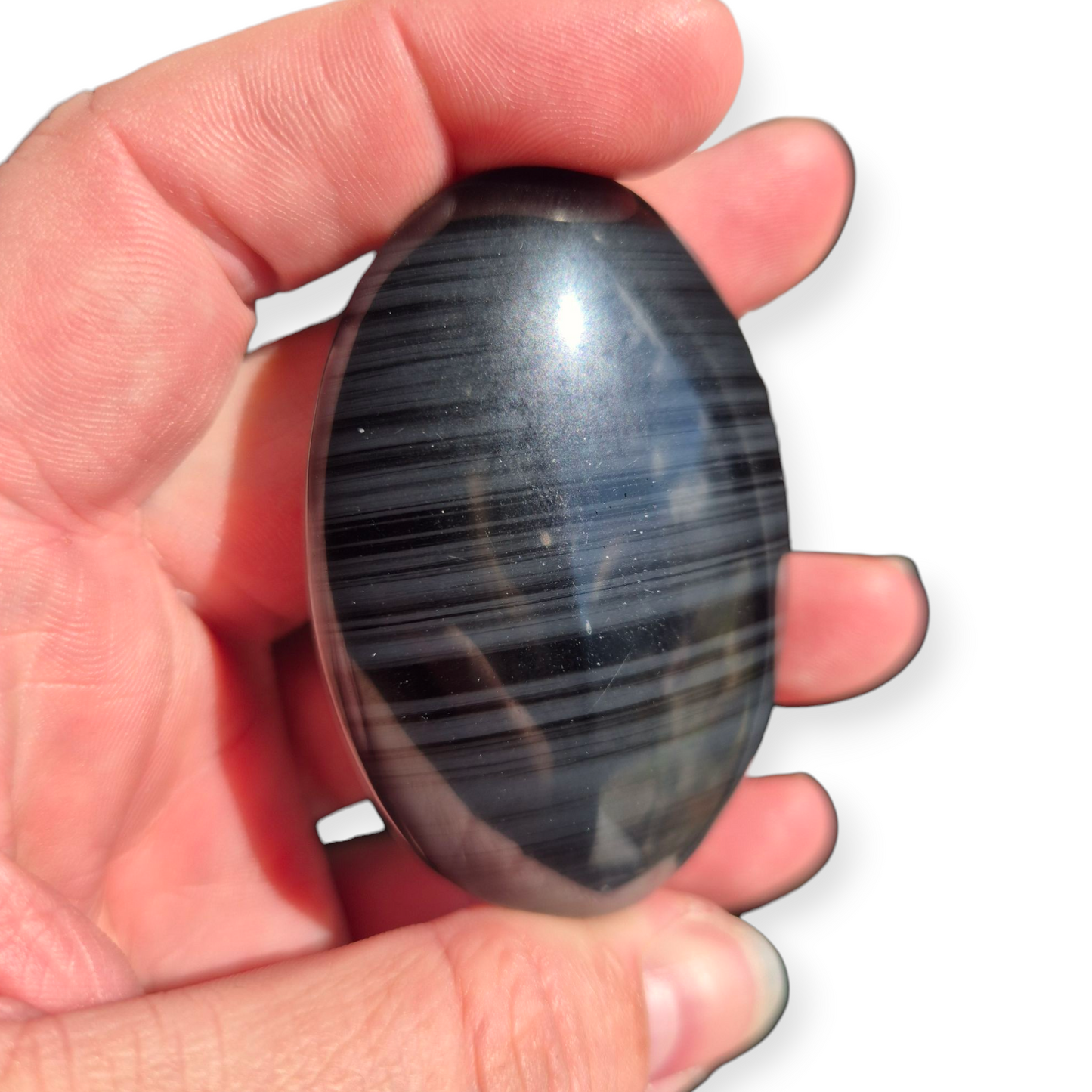 Crystals - Midnight Lace Obsidian Palmstones