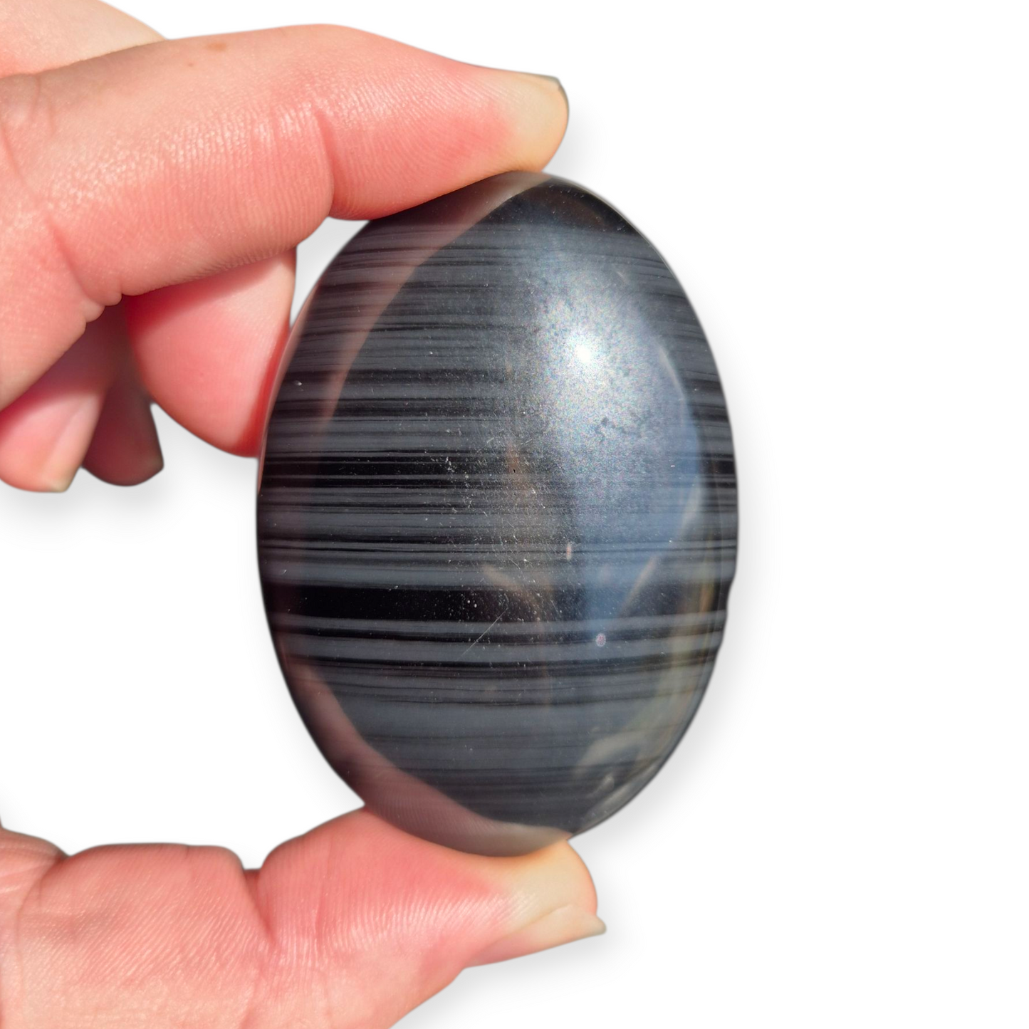 Crystals - Midnight Lace Obsidian Palmstones
