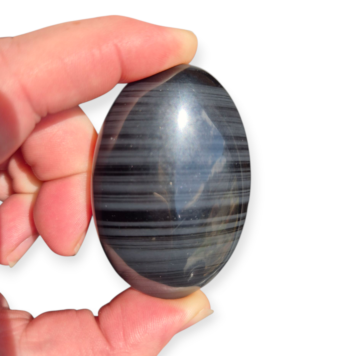 Crystals - Midnight Lace Obsidian Palmstones